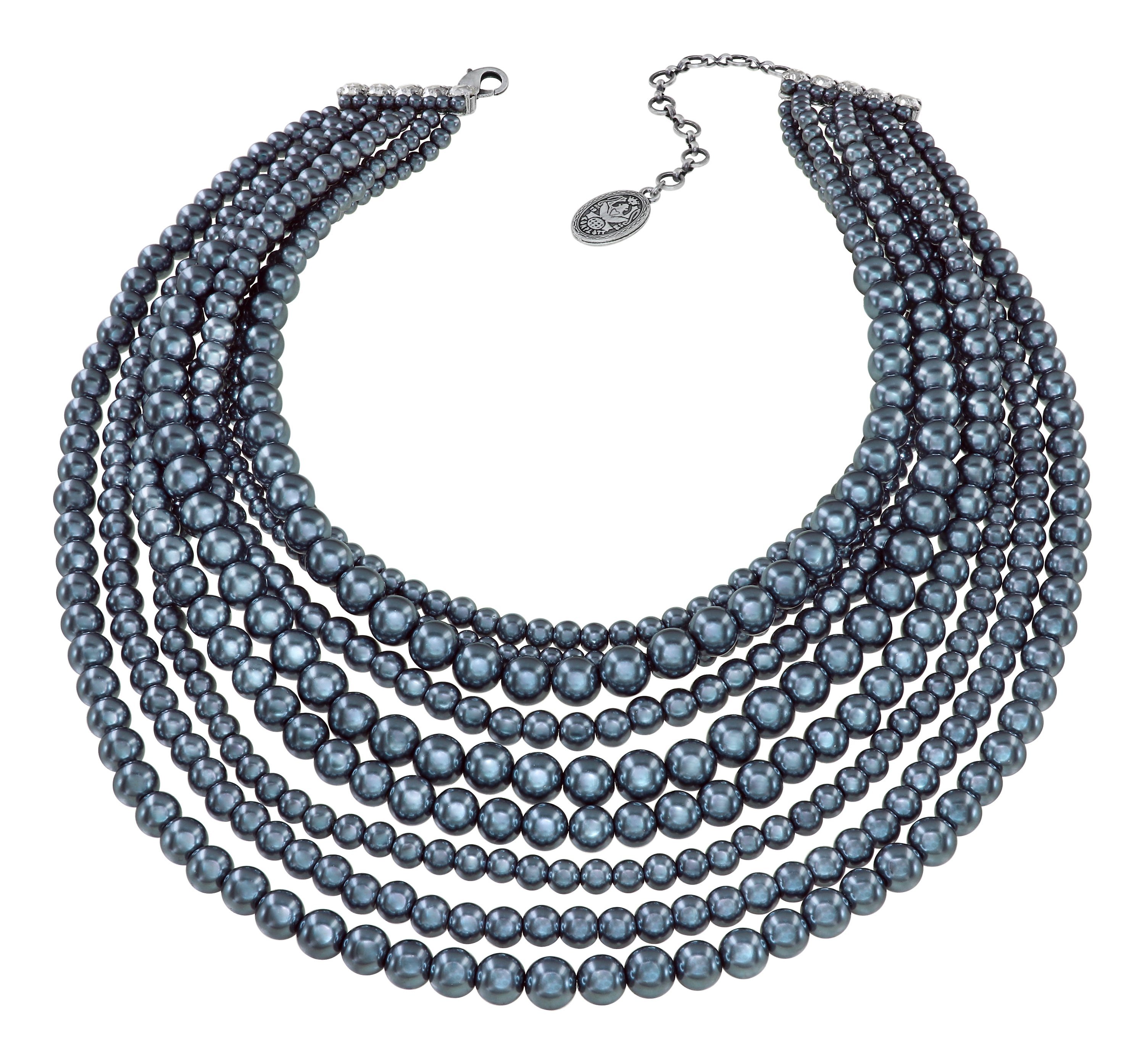 image pour Collier Collier Spikes and Pearls Noir / Blanc  