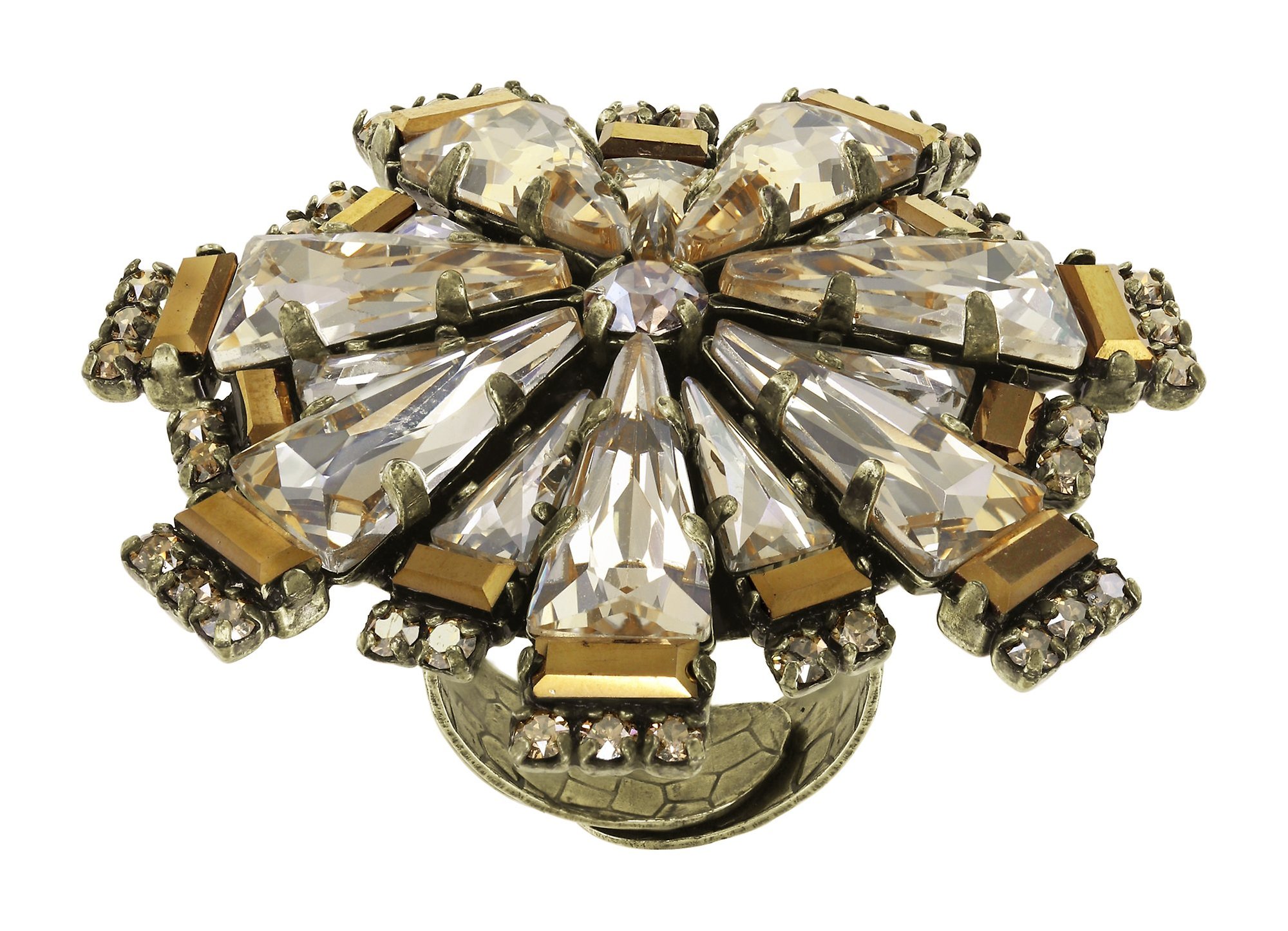 image for Ring Spikes and Pearls Beige / White  