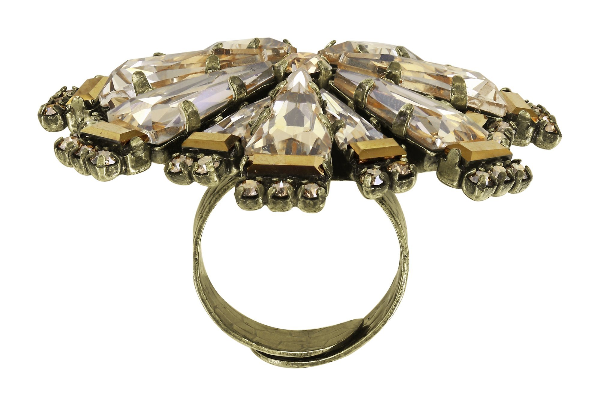 image for Ring Spikes and Pearls Beige / White  