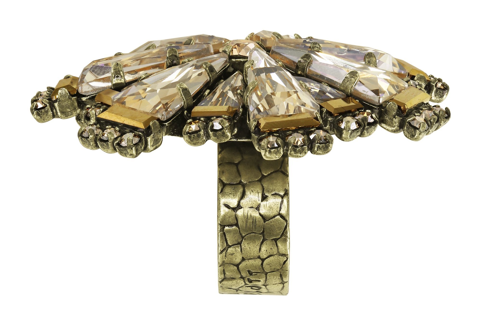 image pour Anneau Spikes and Pearls Beige / Blanc  