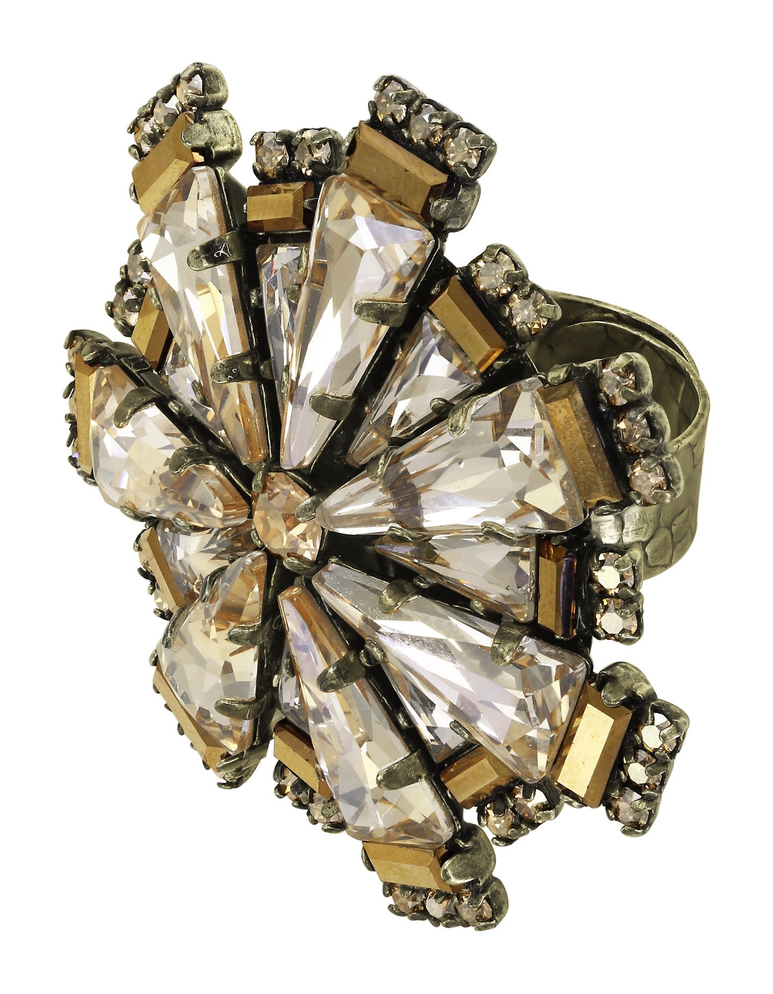 image pour Anneau Spikes and Pearls Beige / Blanc  