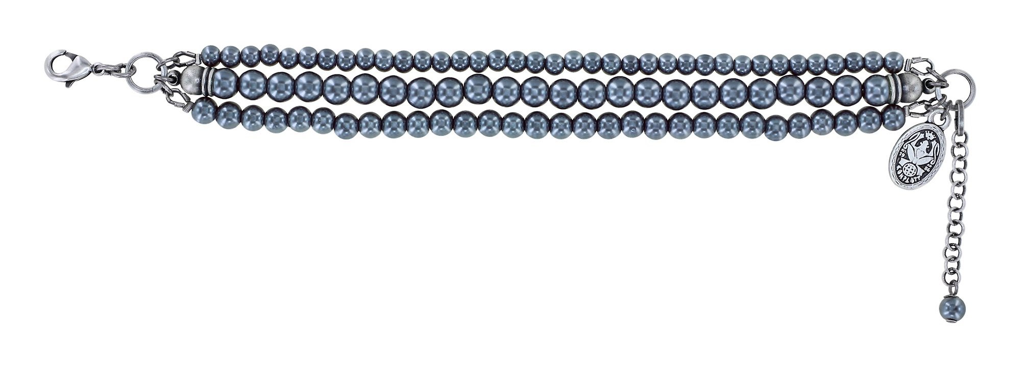 image pour Bracelet Spikes and Pearls Noir / Blanc  