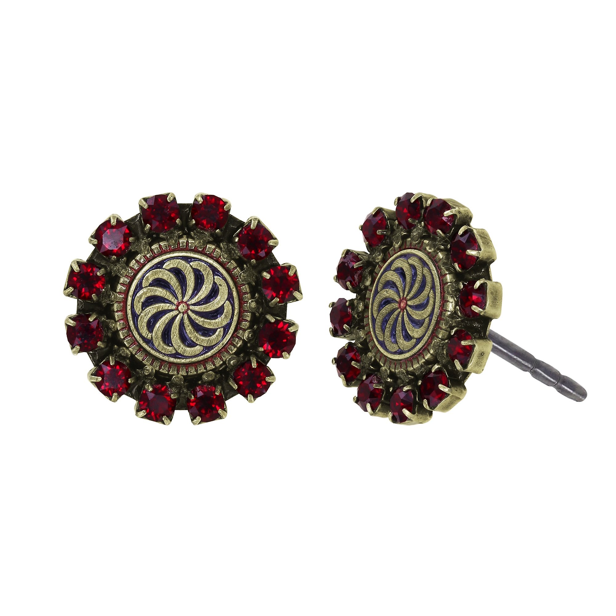image pour Clou d'oreille Medallion Glam Rouge  size XS
