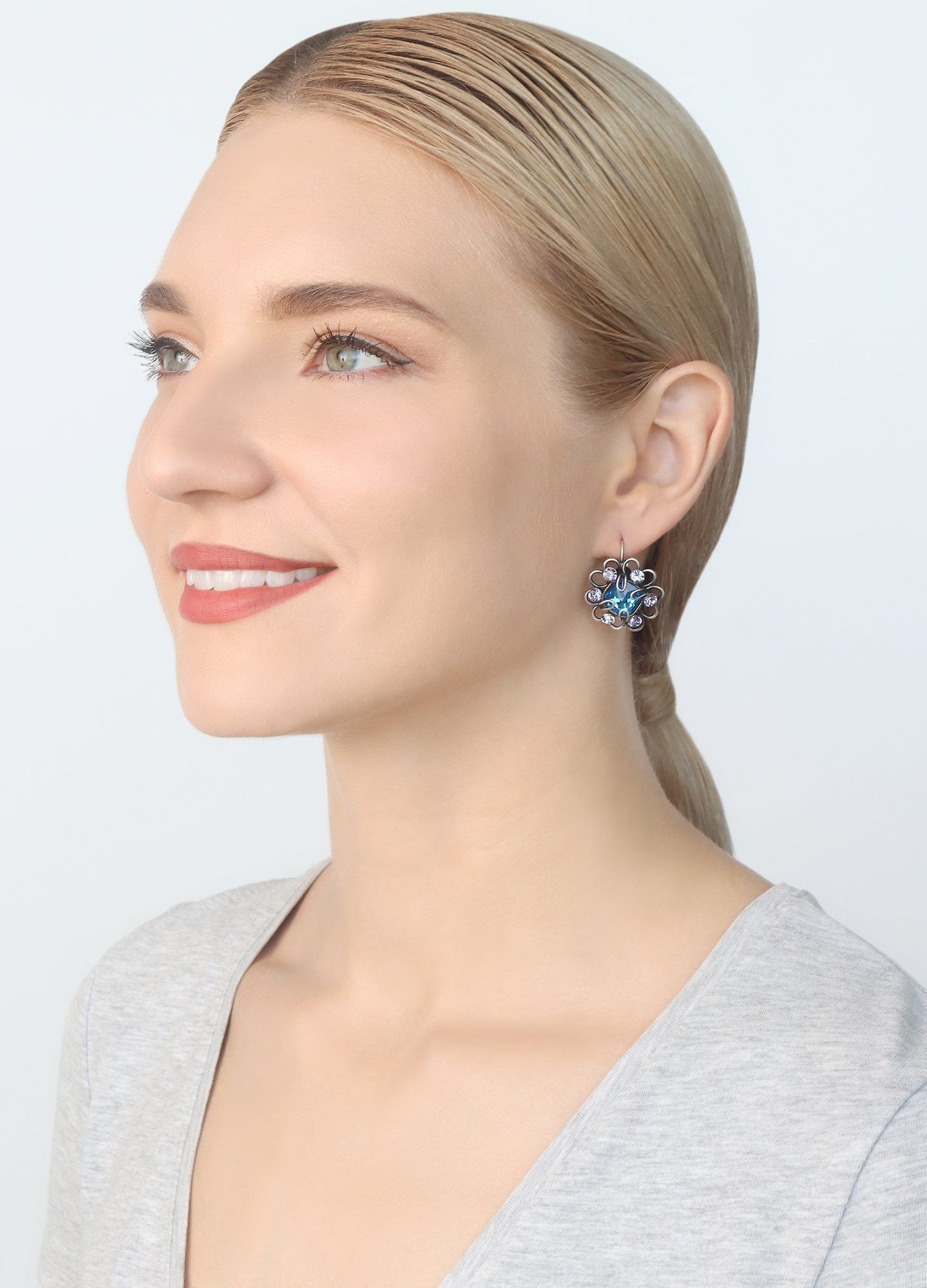 image pour Boucles d'oreilles Eurowire Gem Rocks Bleu / Vert  size XS