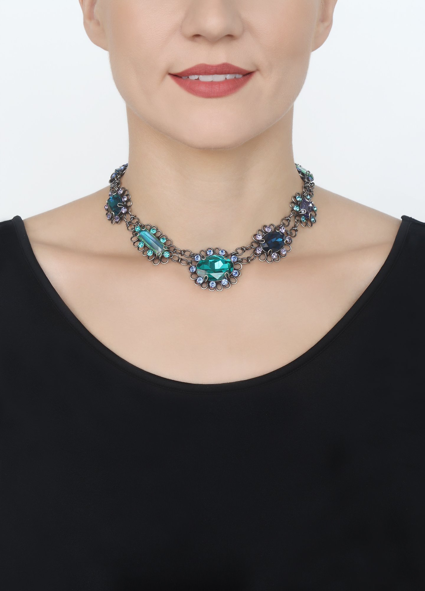 image pour Collier Gem Rocks Bleu / Vert  