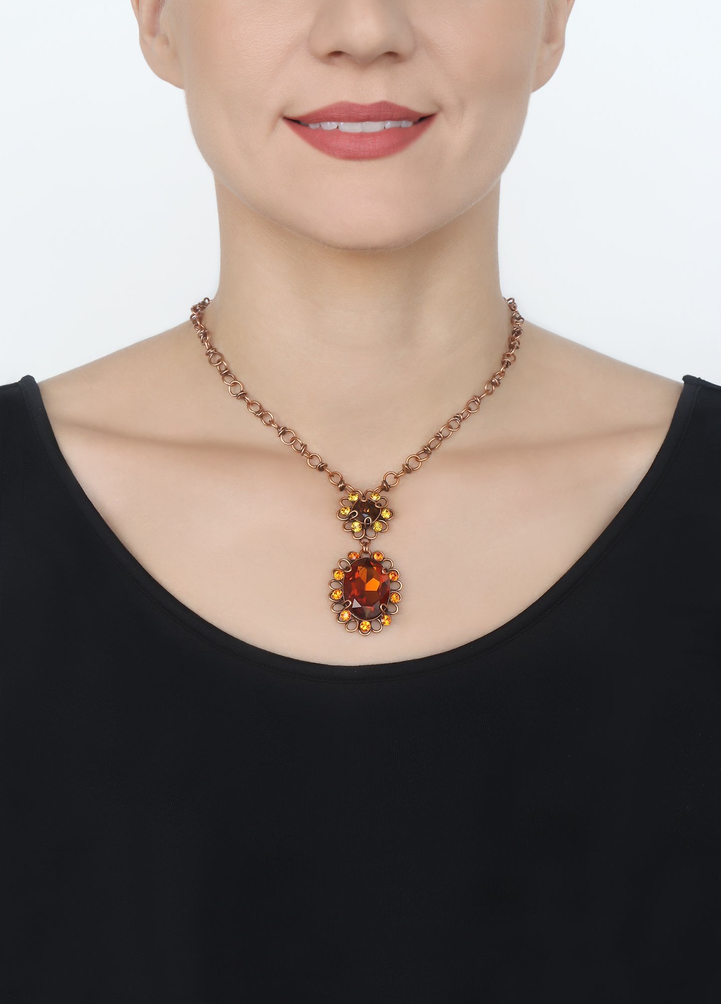 image pour Collier Gem Rocks Marron / Jaune  size L