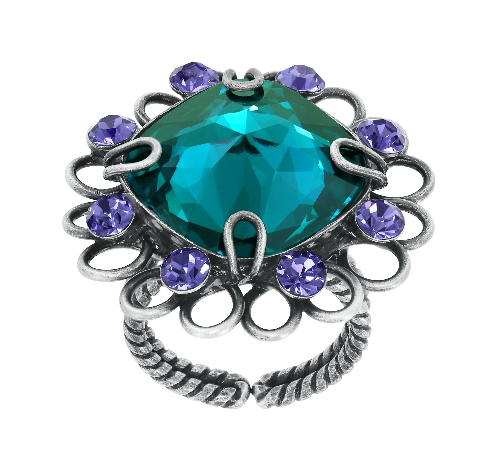 Bild für Ring Gem Rocks Blau / Grün  Größe M