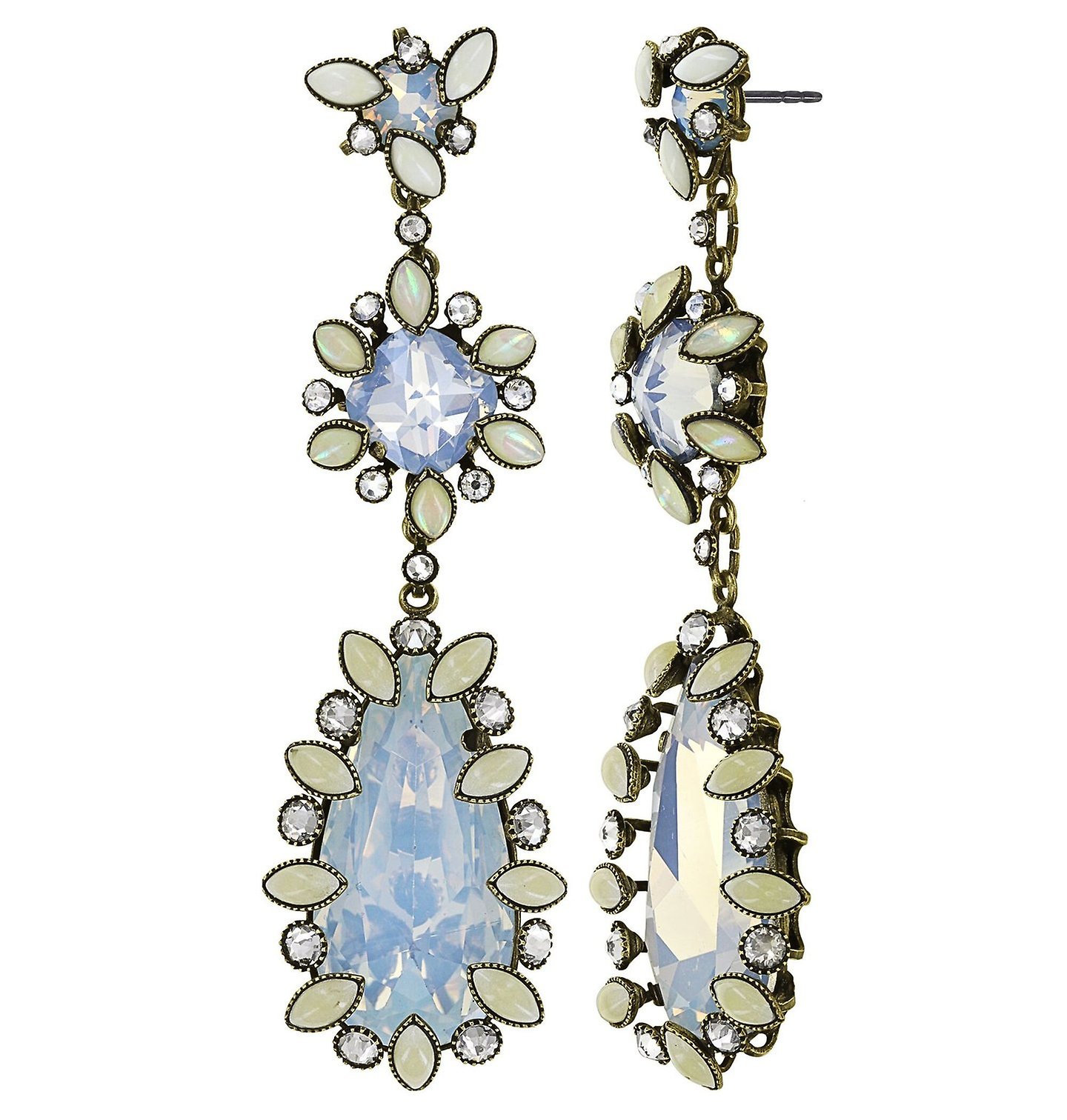 image for Earring stud dangling Alien Anemone White  size L