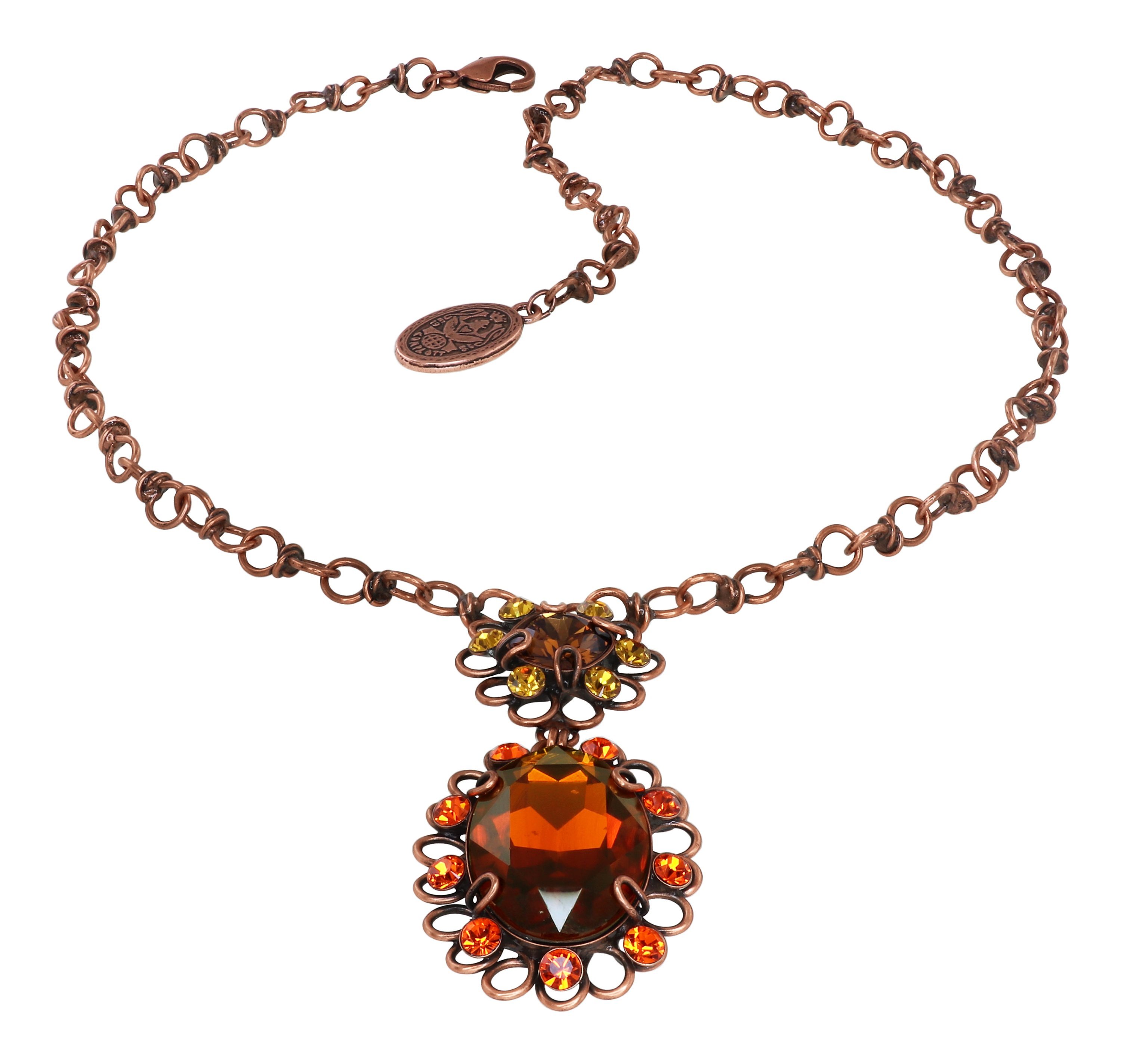 image for Necklace Gem Rocks Brown / Yellow  size L