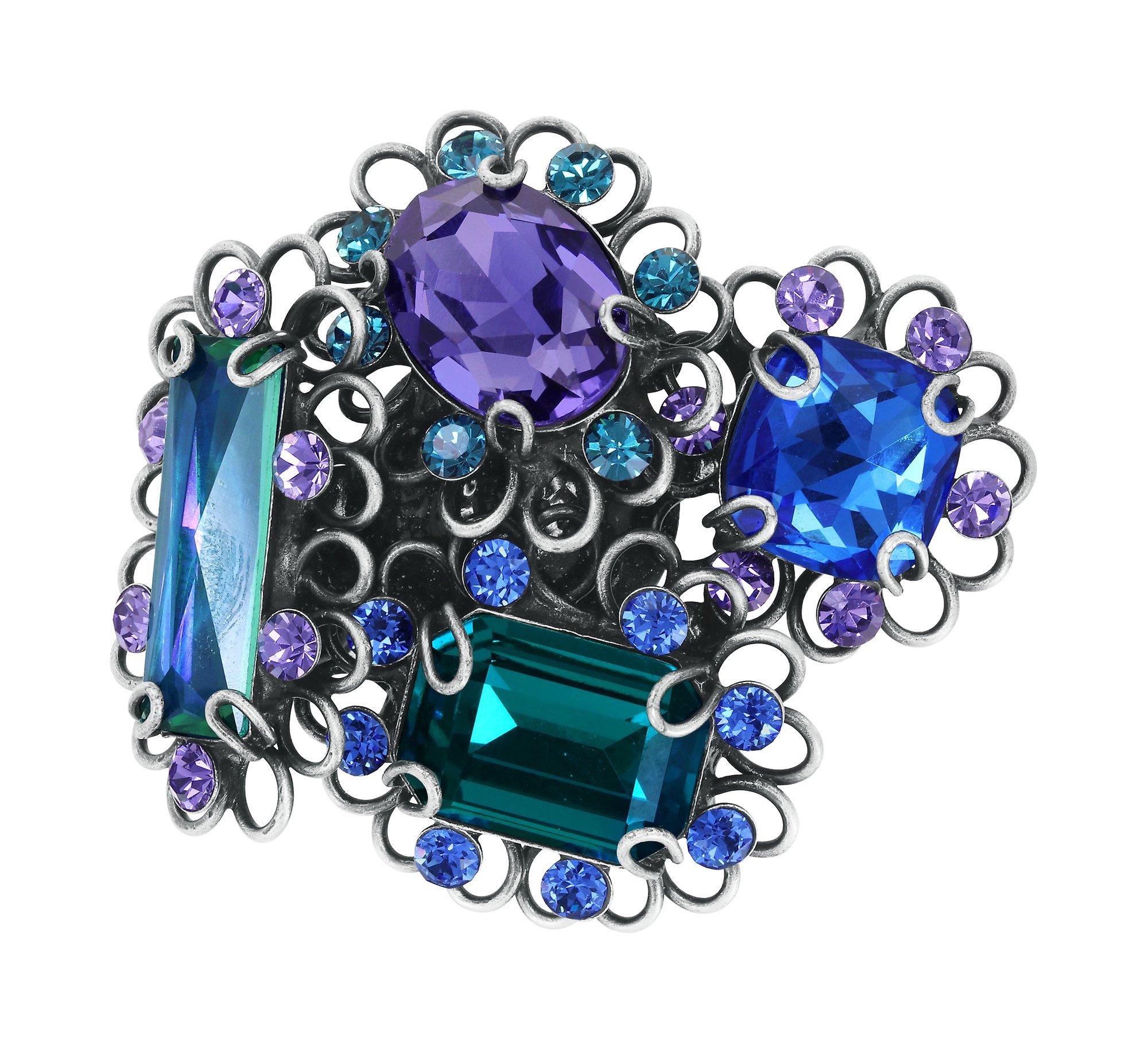 Bild für Brosche Gem Rocks Blau / Grün  