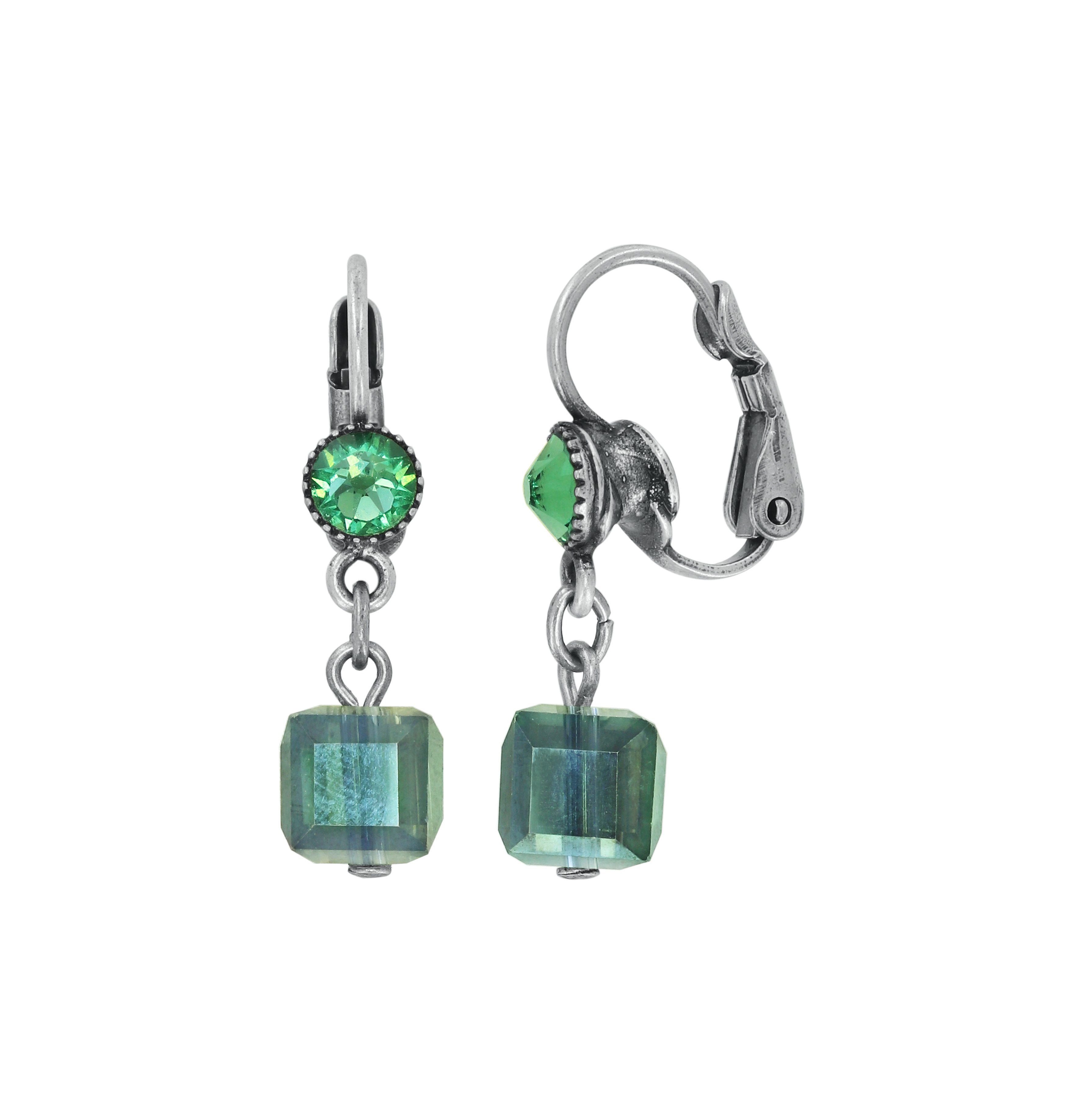 image pour Boucles d'oreilles Eurowire pendantes Cubes Vert  