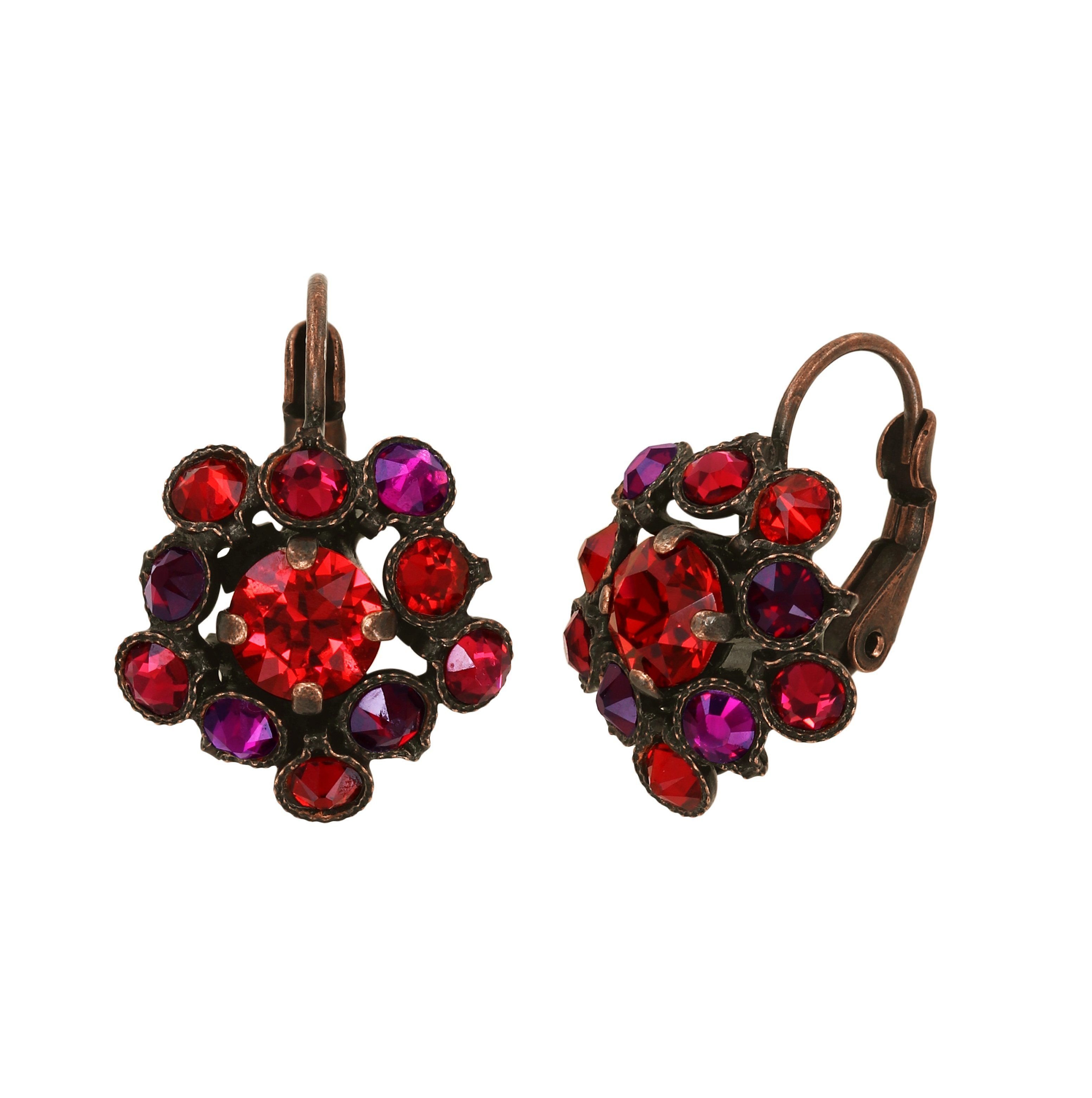 image for Earring Eurowire Caviar Treasure Red  