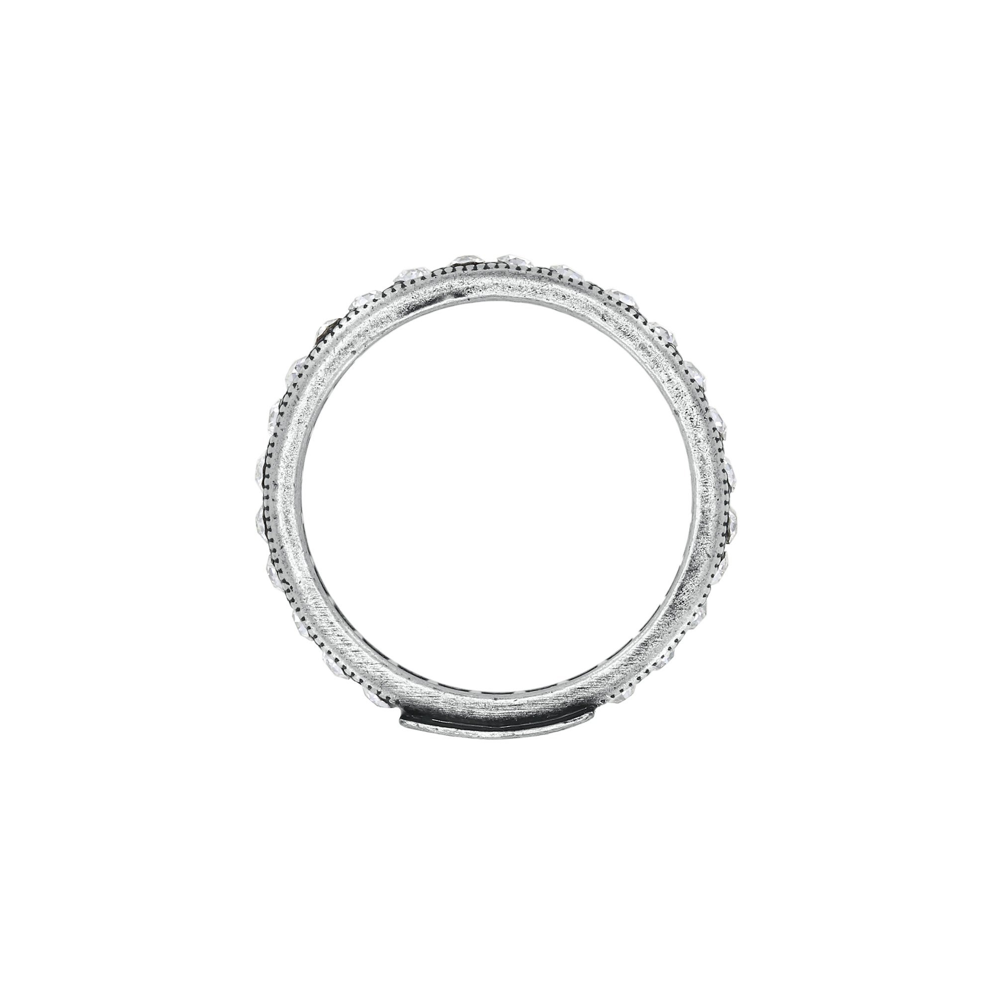 image pour Anneau Colour Ring Blanc crystal silver shade size M