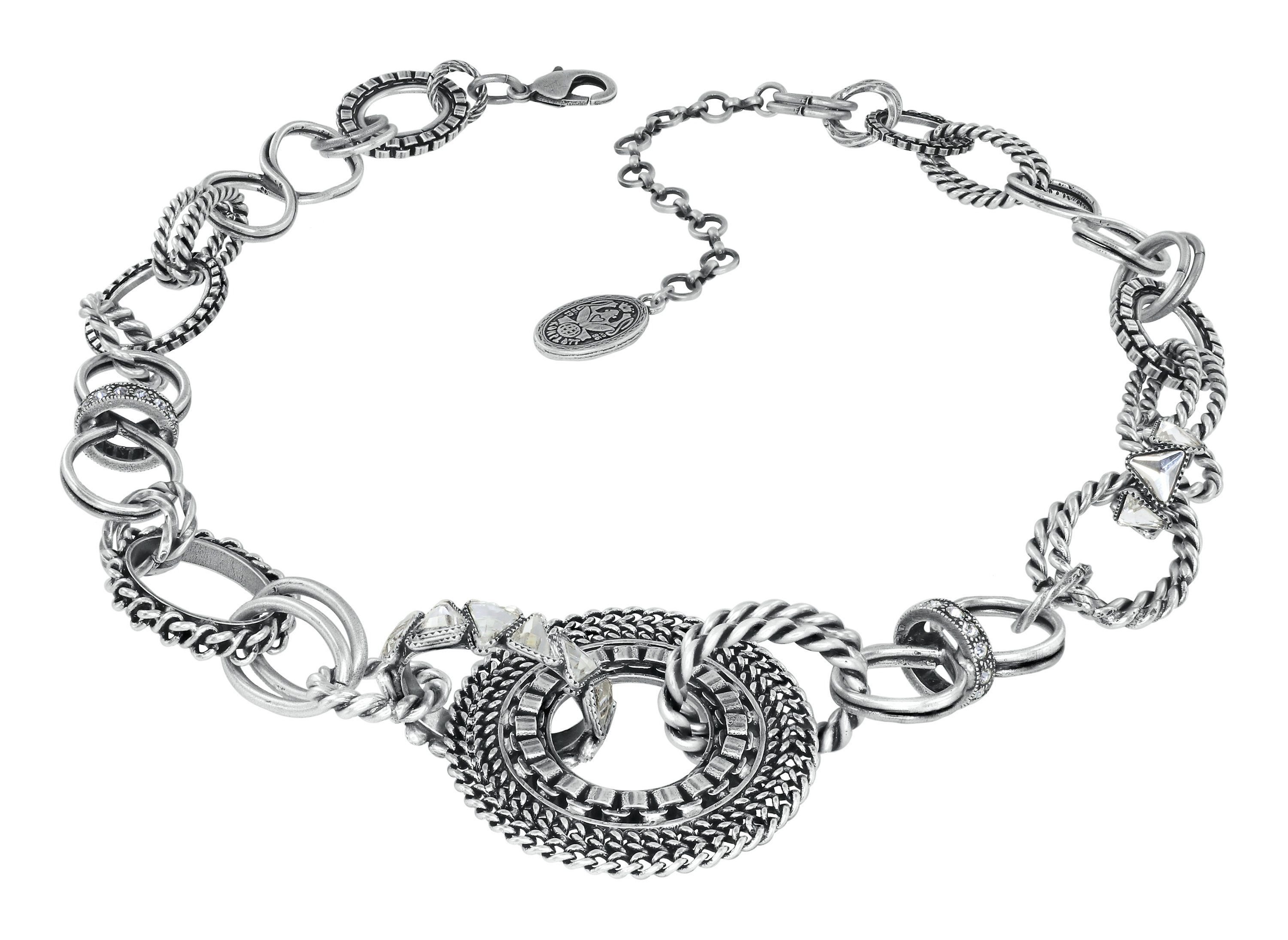 image for Necklace Rings & Rhythm Silver  