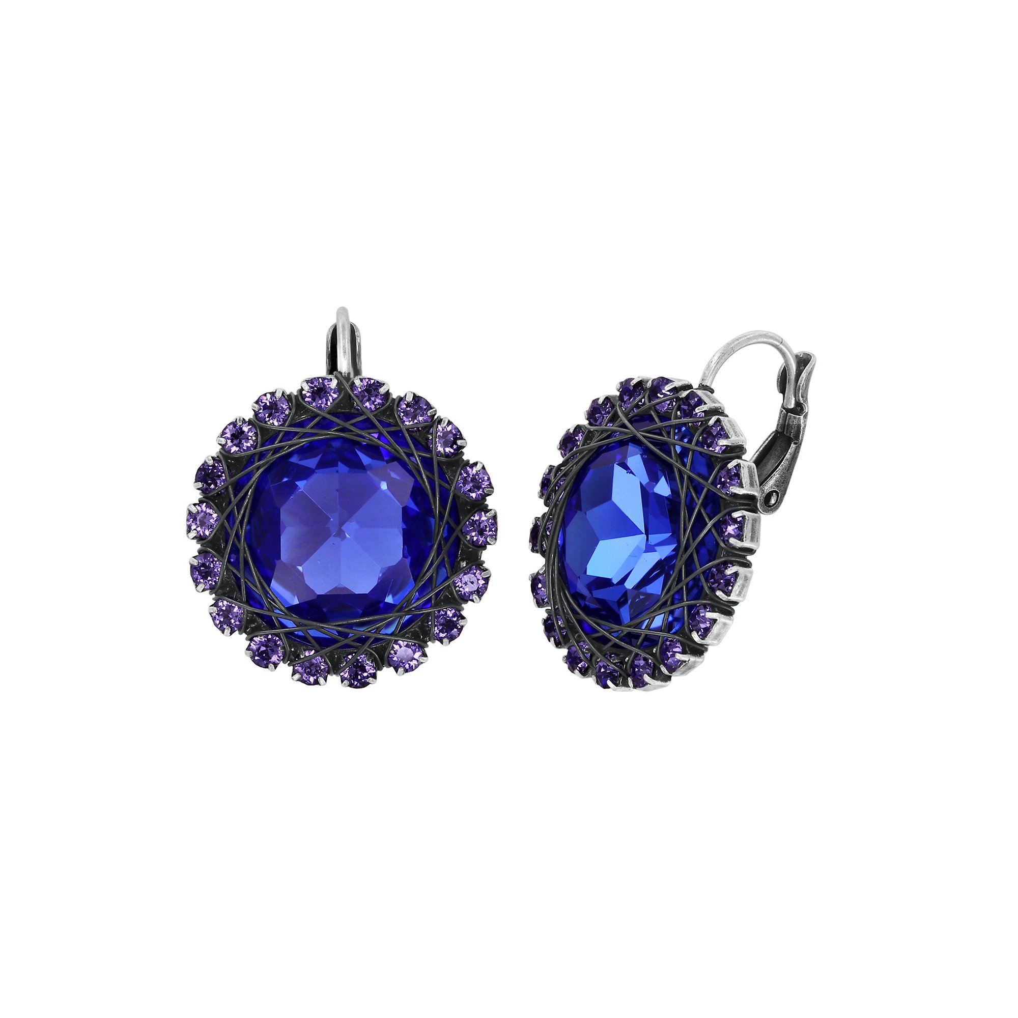 image for Earring Eurowire Gem Royale Blue / Lila sapphire size M