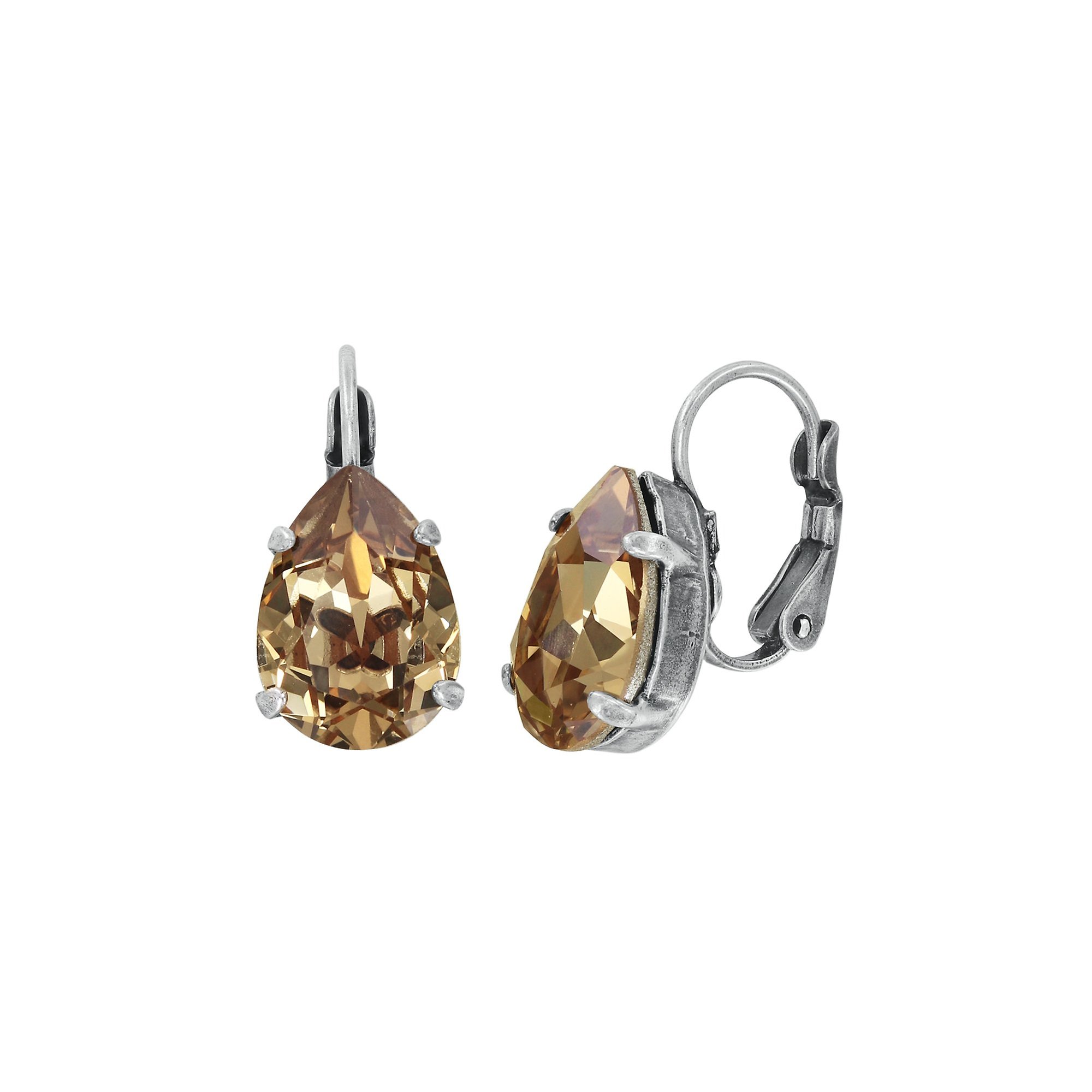 image for Earring Eurowire Gothic Parisienne Light Brown light colorado topaz 