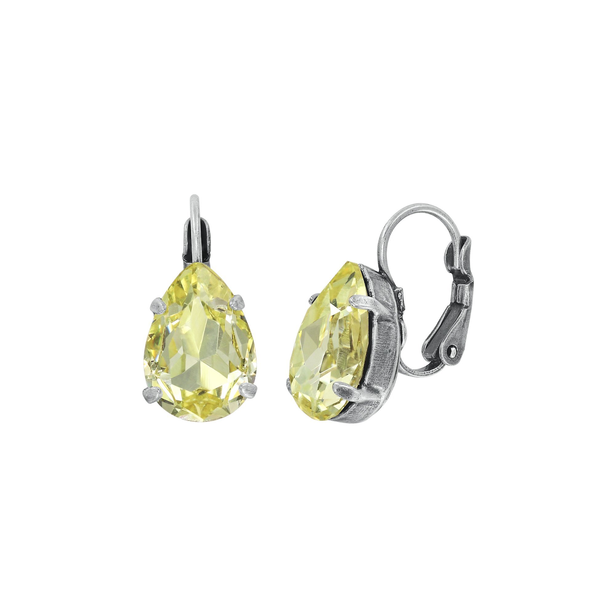 image pour Boucles d'oreilles Eurowire Gothic Parisienne Beige / Jaune jonquil 