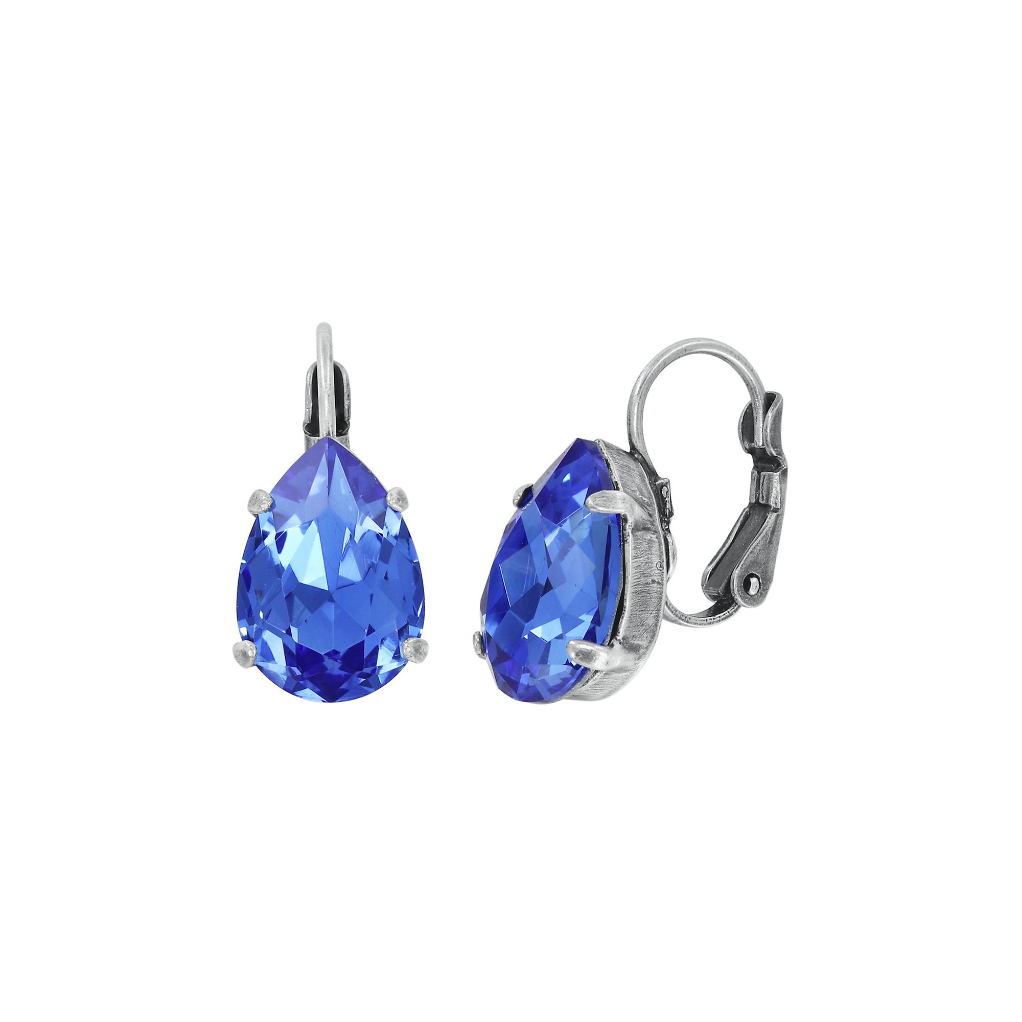 image for Earring Eurowire Gothic Parisienne Dark Blue sapphire 