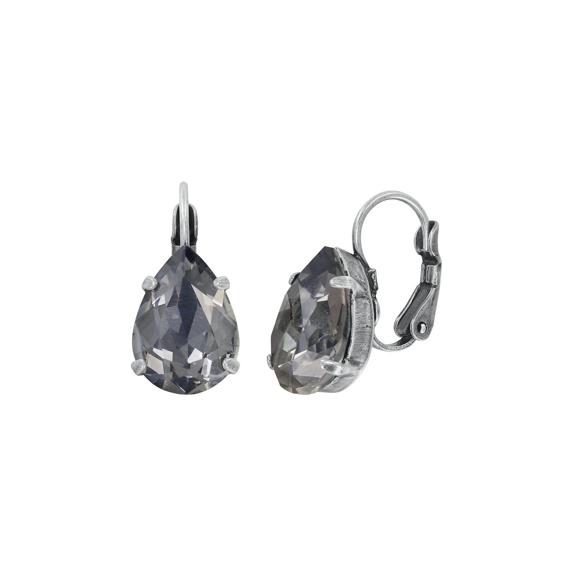 image for Earring Eurowire Gothic Parisienne Grey crystal satin 