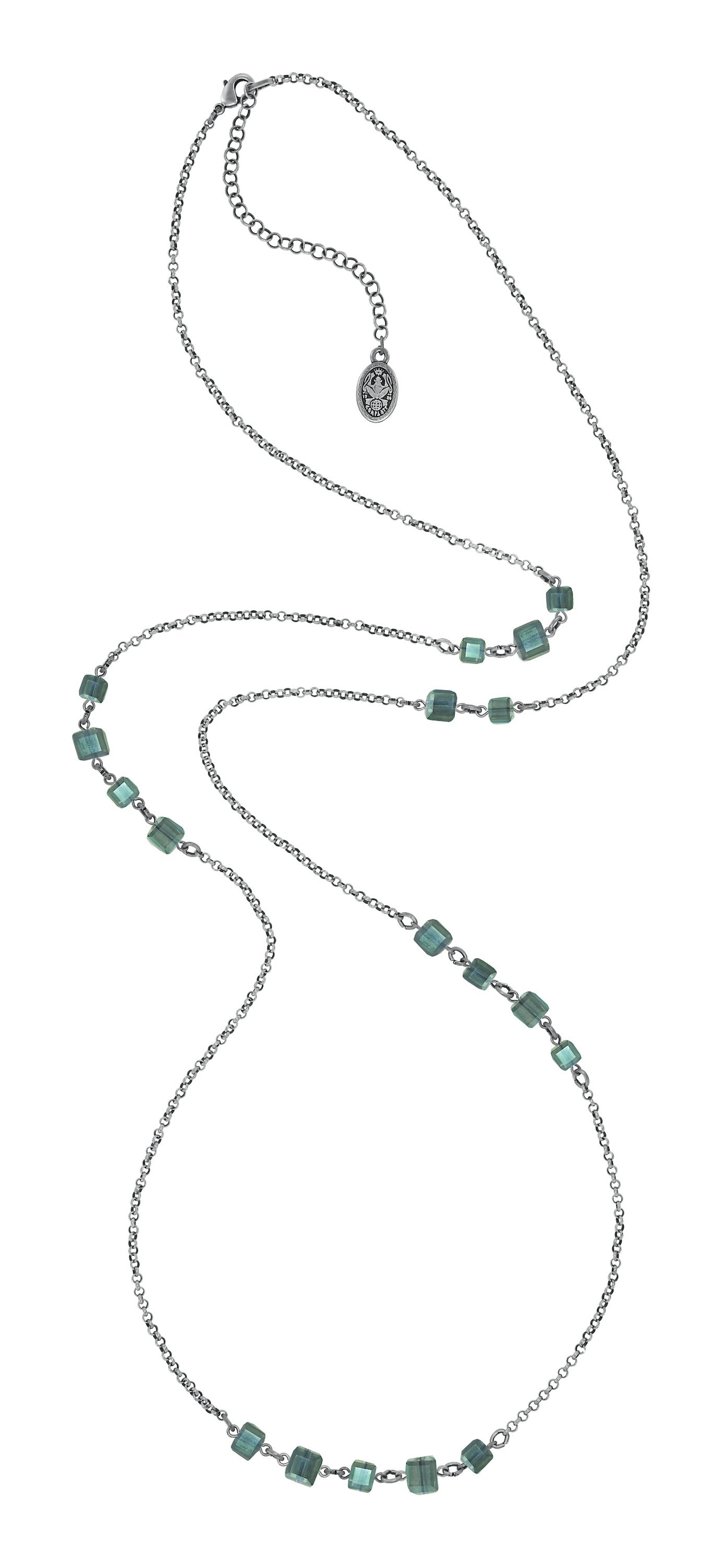 image for Necklace (Long) Cubes Green  