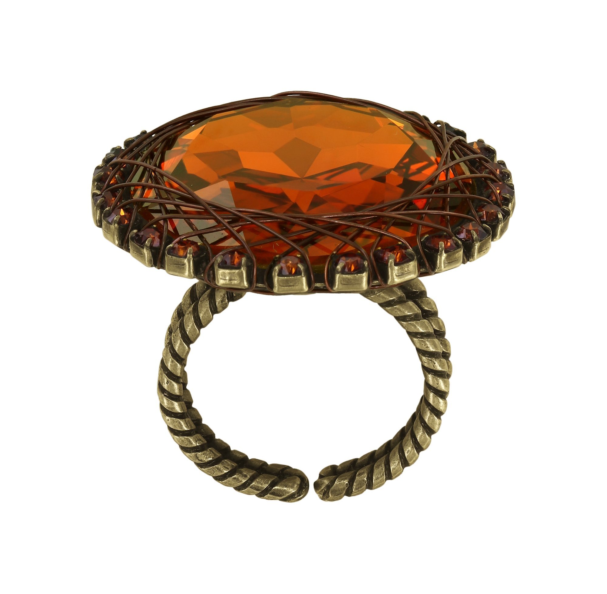 image pour Anneau Gem Royale Marron  size L