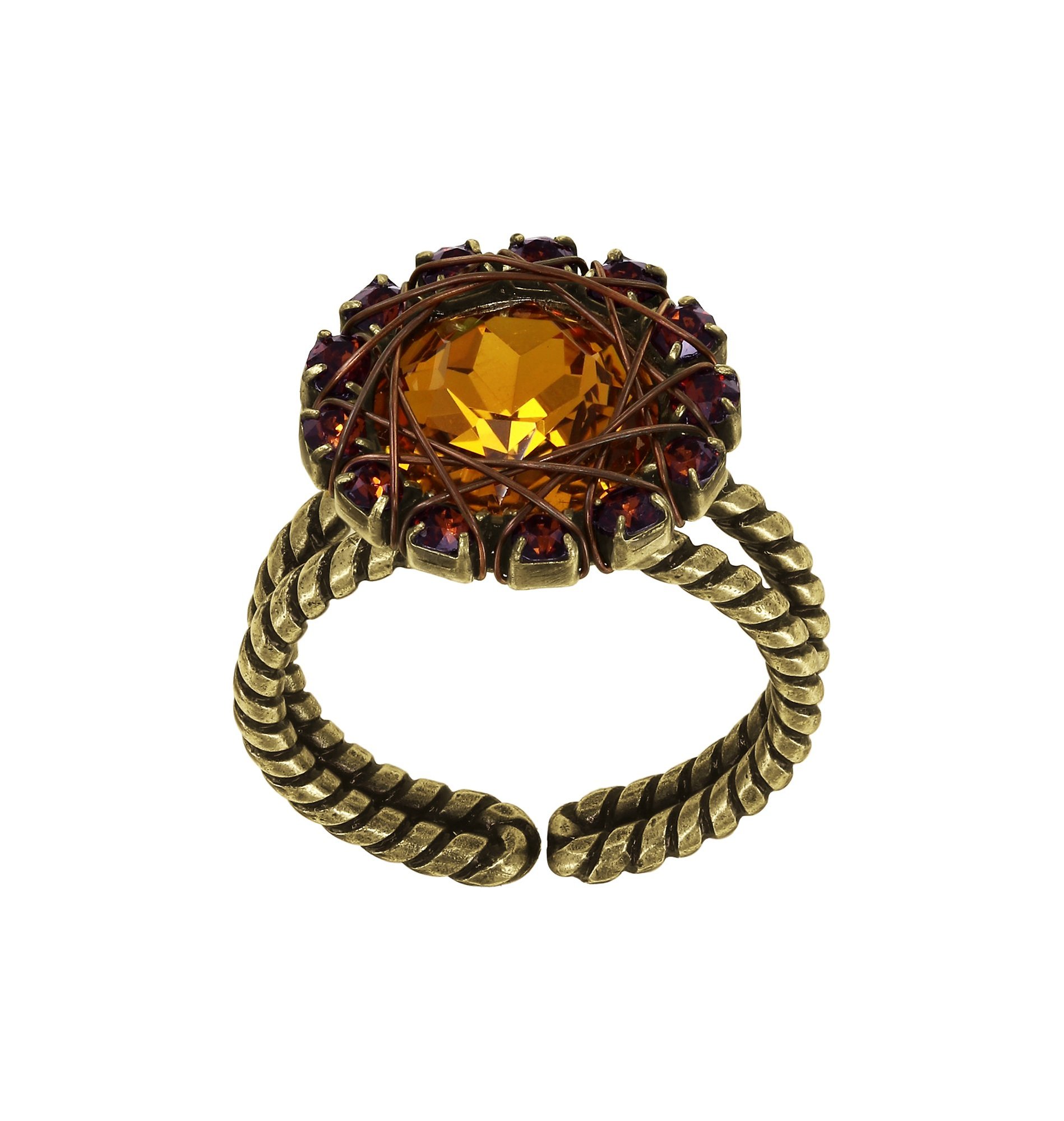 image pour Anneau Gem Royale Marron  size S