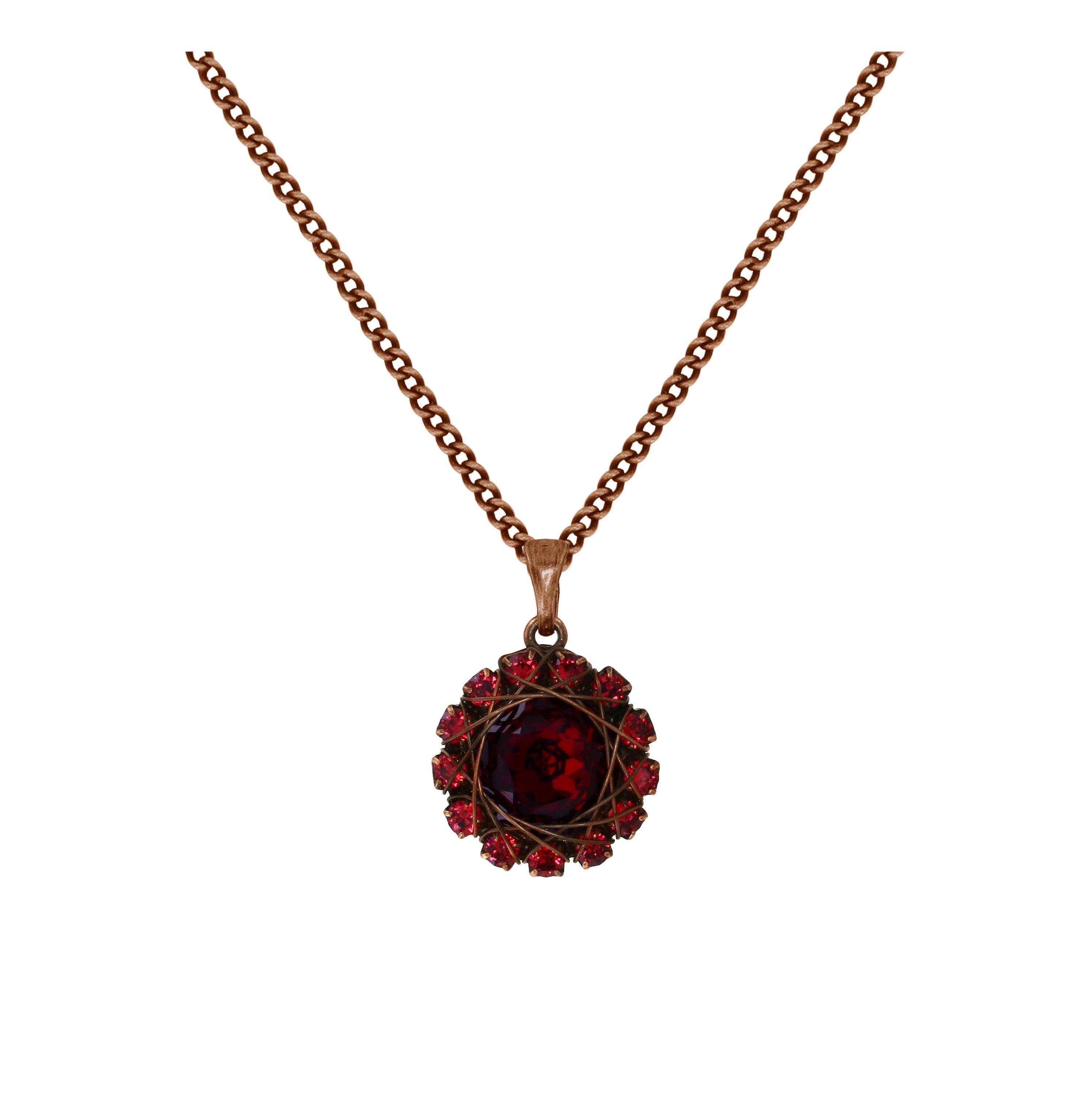 image pour Collier pendant Gem Royale Rouge / Rose Foncé  size S