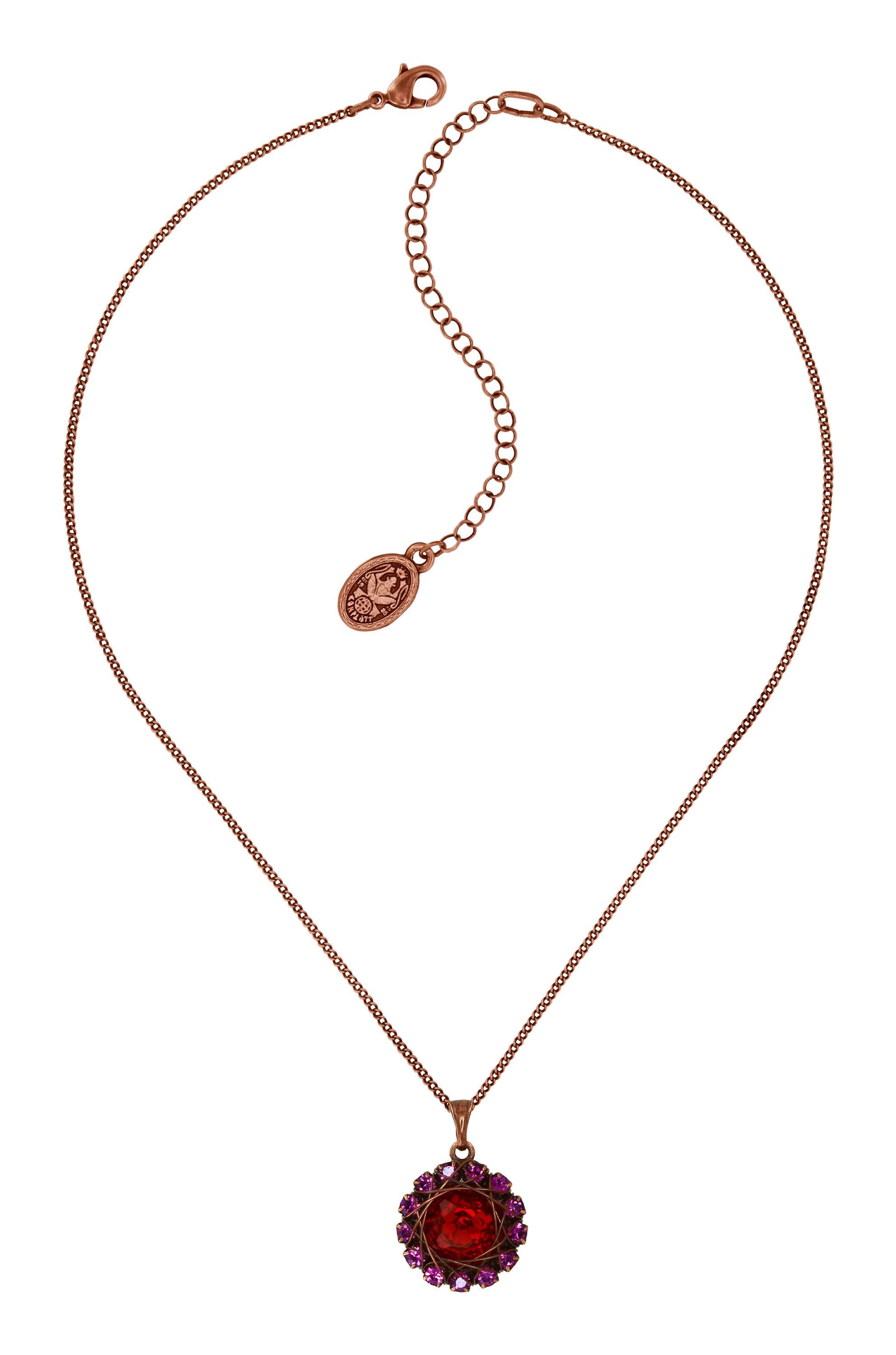 image pour Collier pendant Gem Royale Rouge / Rose Foncé  size S