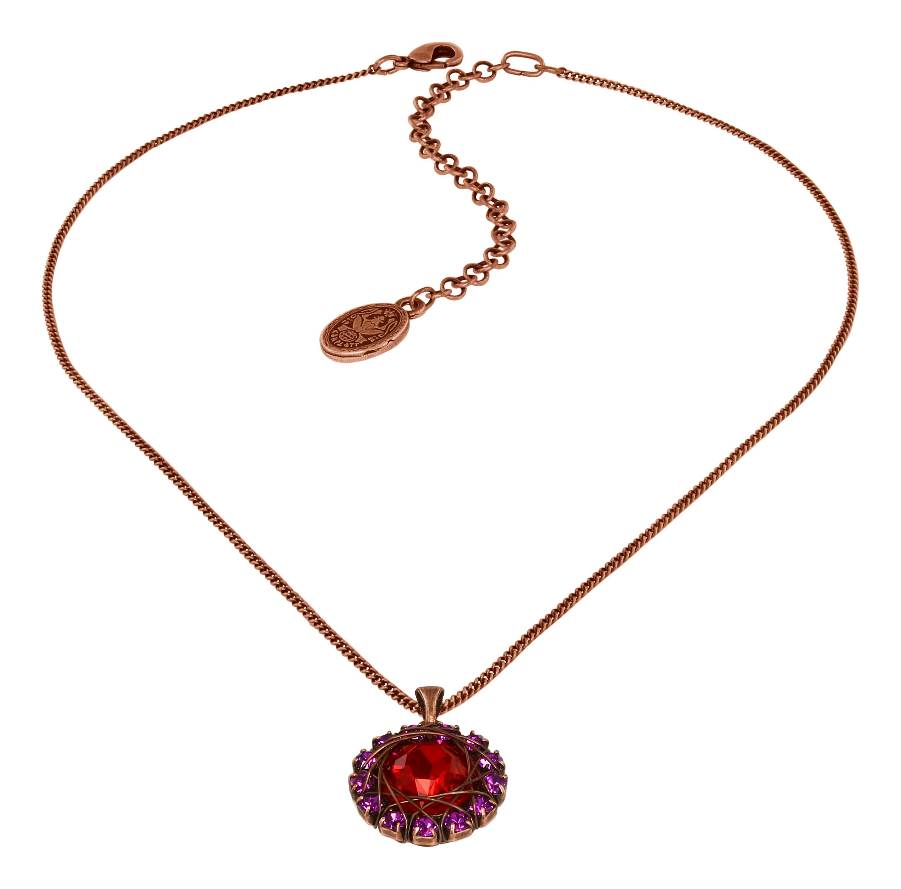 image for Necklace Pendant Gem Royale Red / Dark Rose  size S