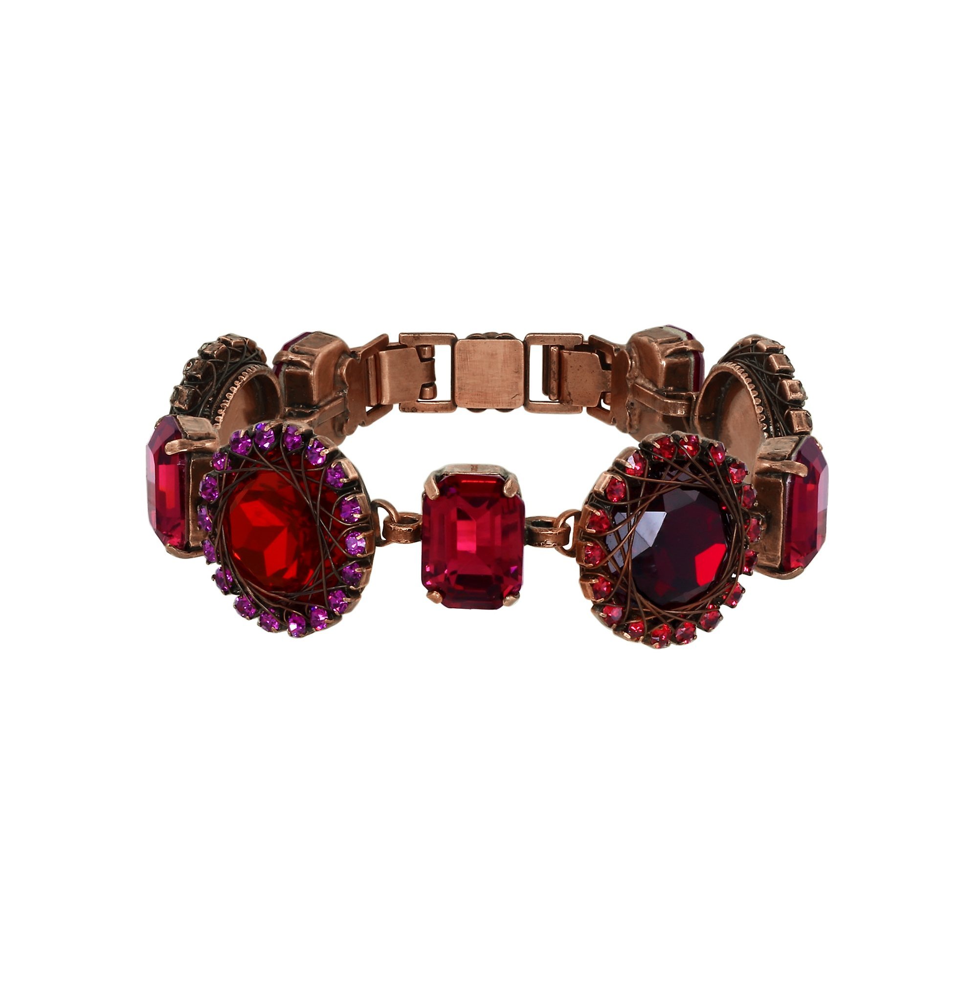 Bild für Armband Gem Royale Rot / Dunkelrosa  Größe M