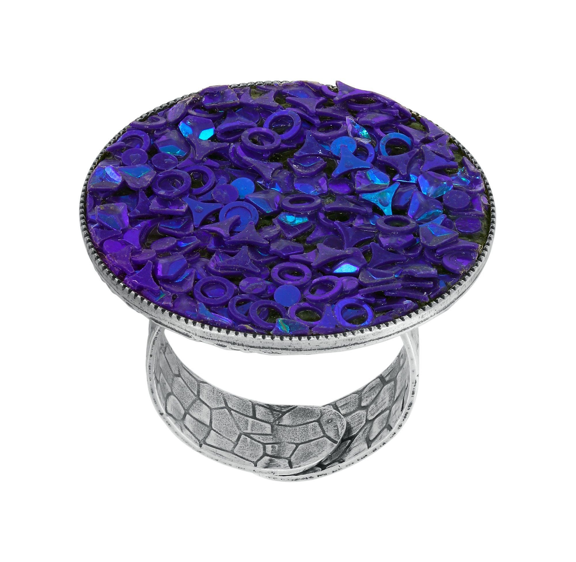 image pour Anneau Studio 54 Bleu / Lila  size L