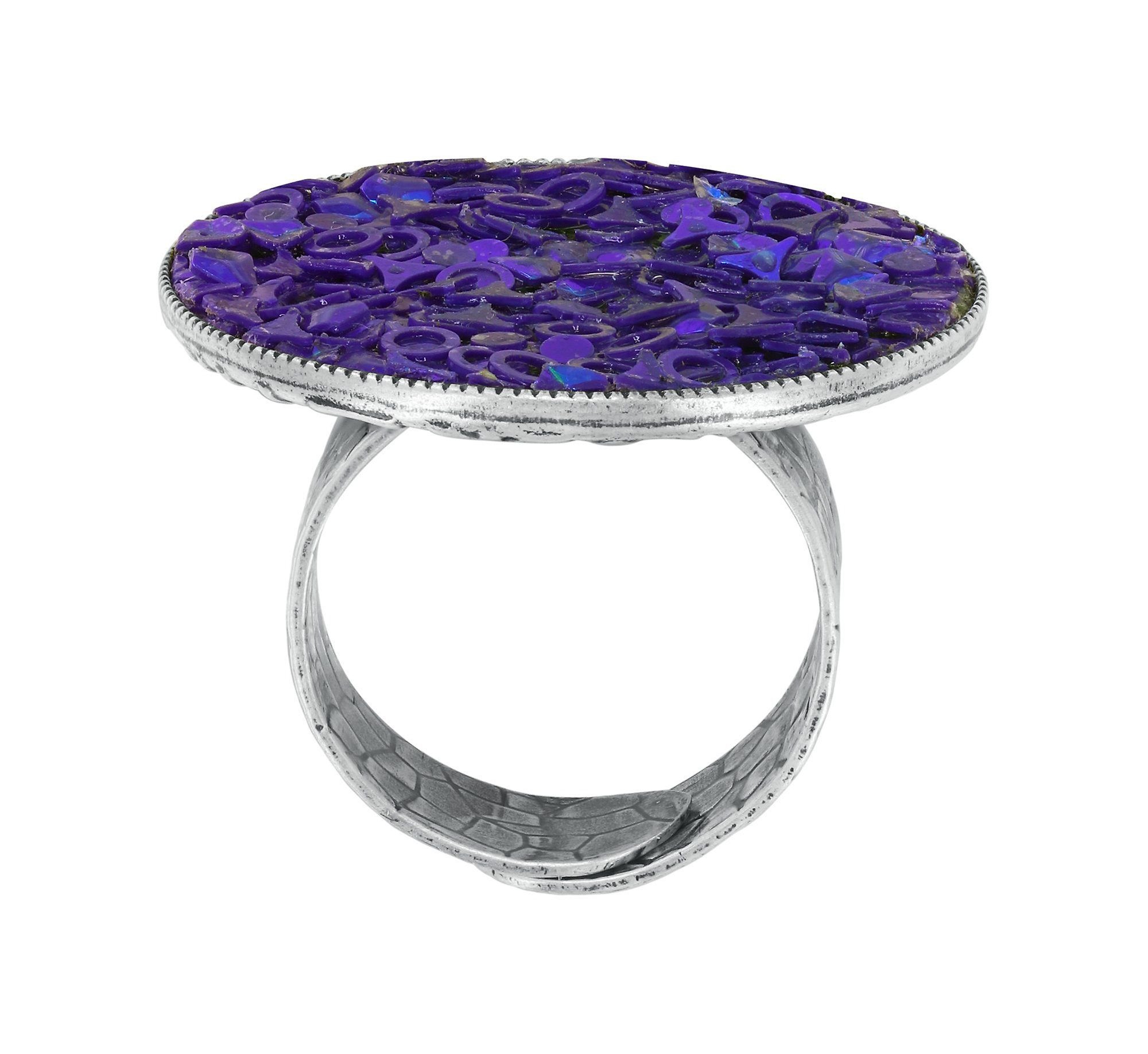 image pour Anneau Studio 54 Bleu / Lila  size L