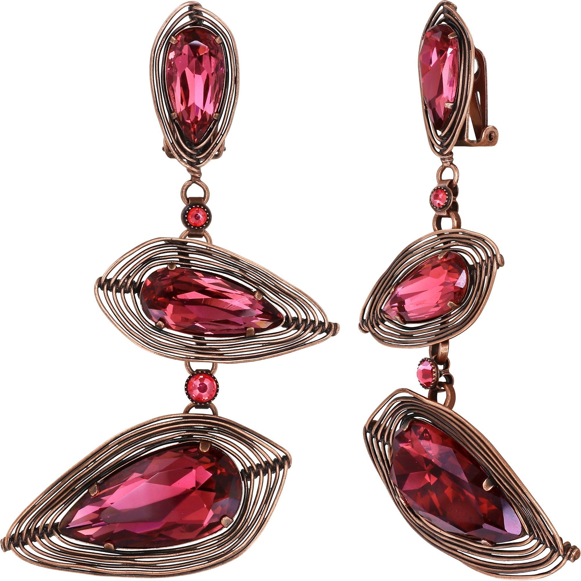 image for Earring Clip Dangling Amazonia Coralline  