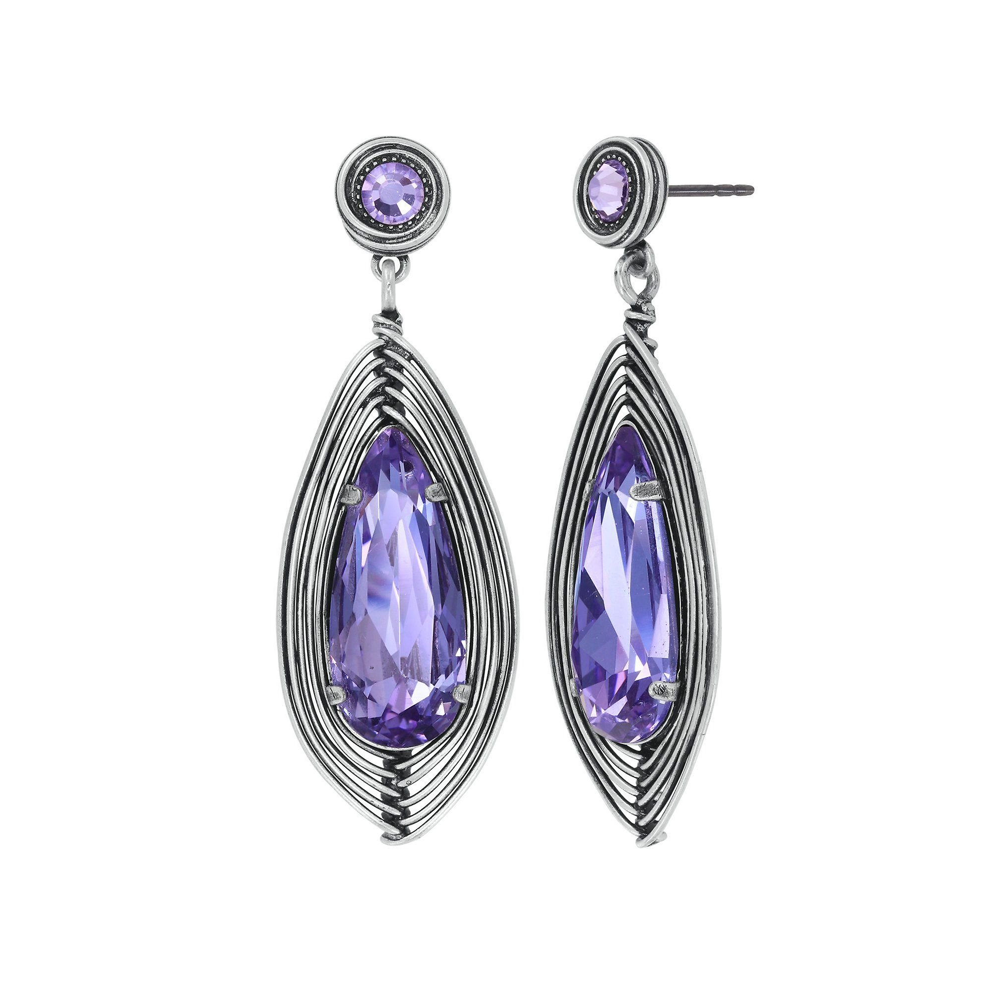 image for Earring Stud Dangling Amazonia Lila  size L