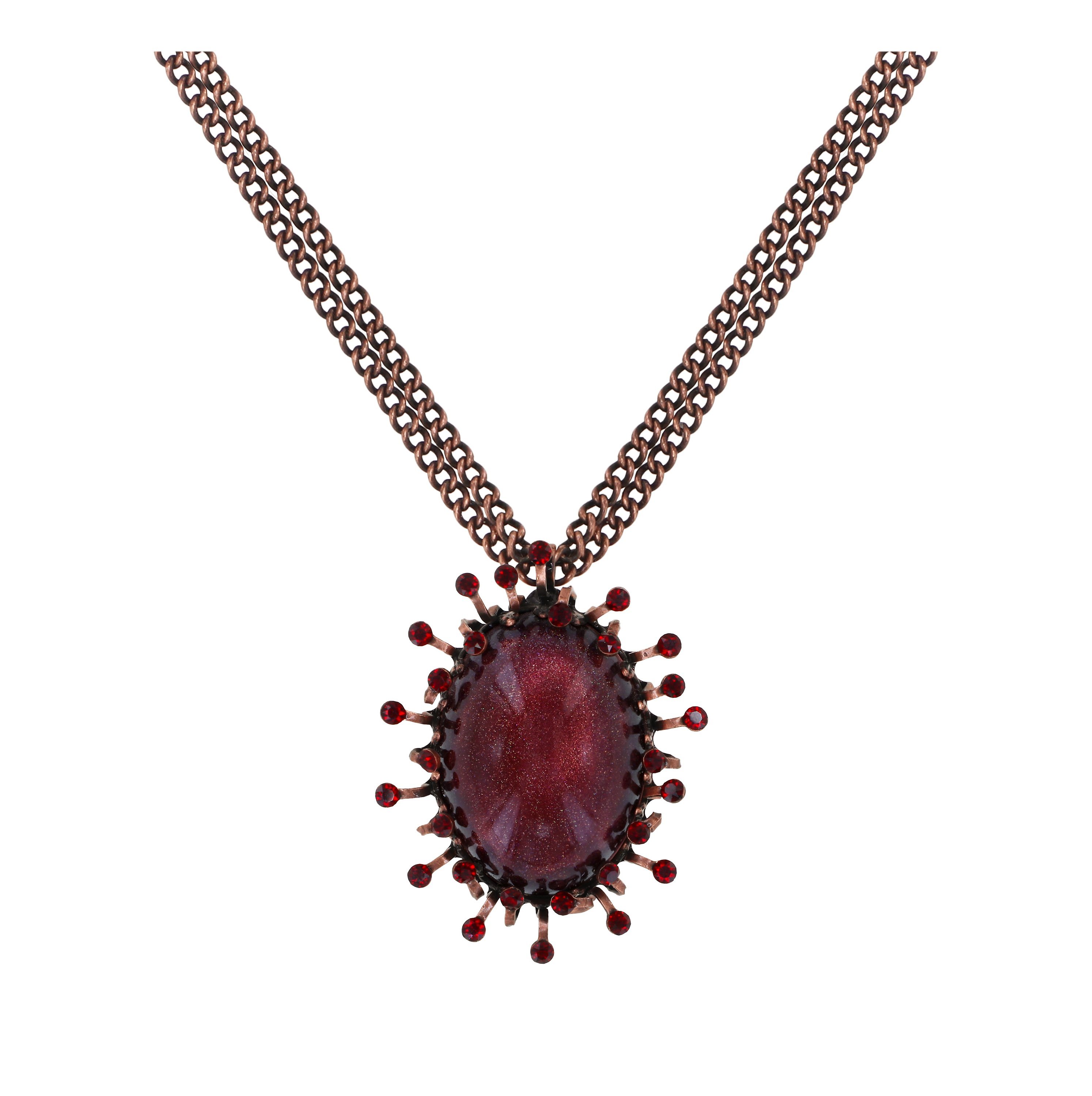 image pour Collier pendant Galaxy in Glass Rouge  extra large