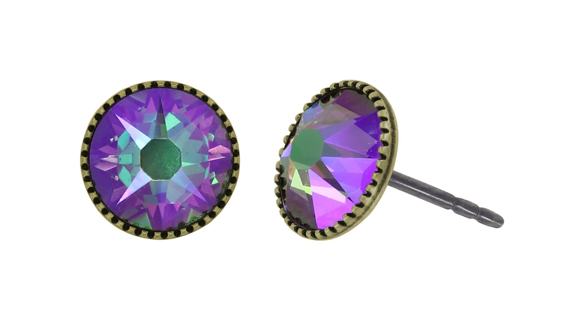 Bild für Ohrstecker flach Black Jack Lila crystal paradise shine SS 34