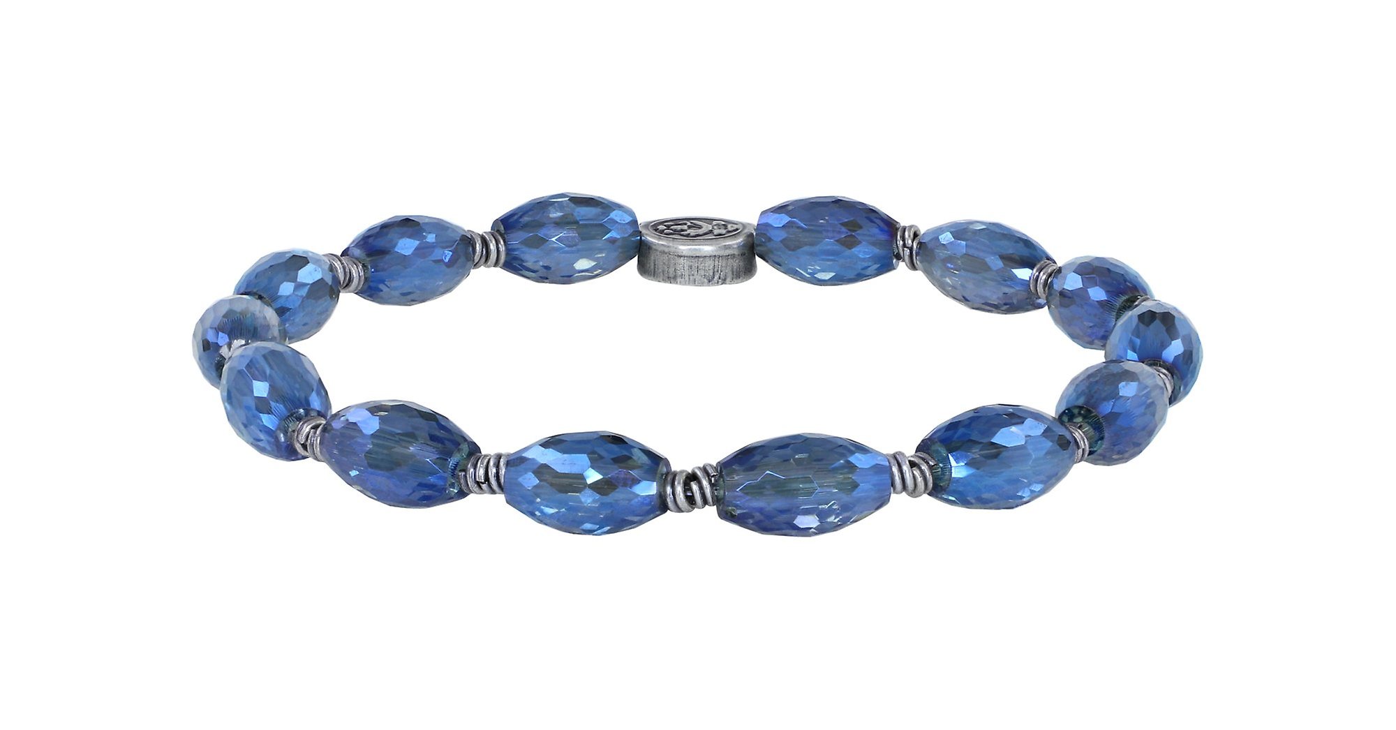 image pour Bracelet élastique Petit Glamour d´Afrique Bleu Foncé  