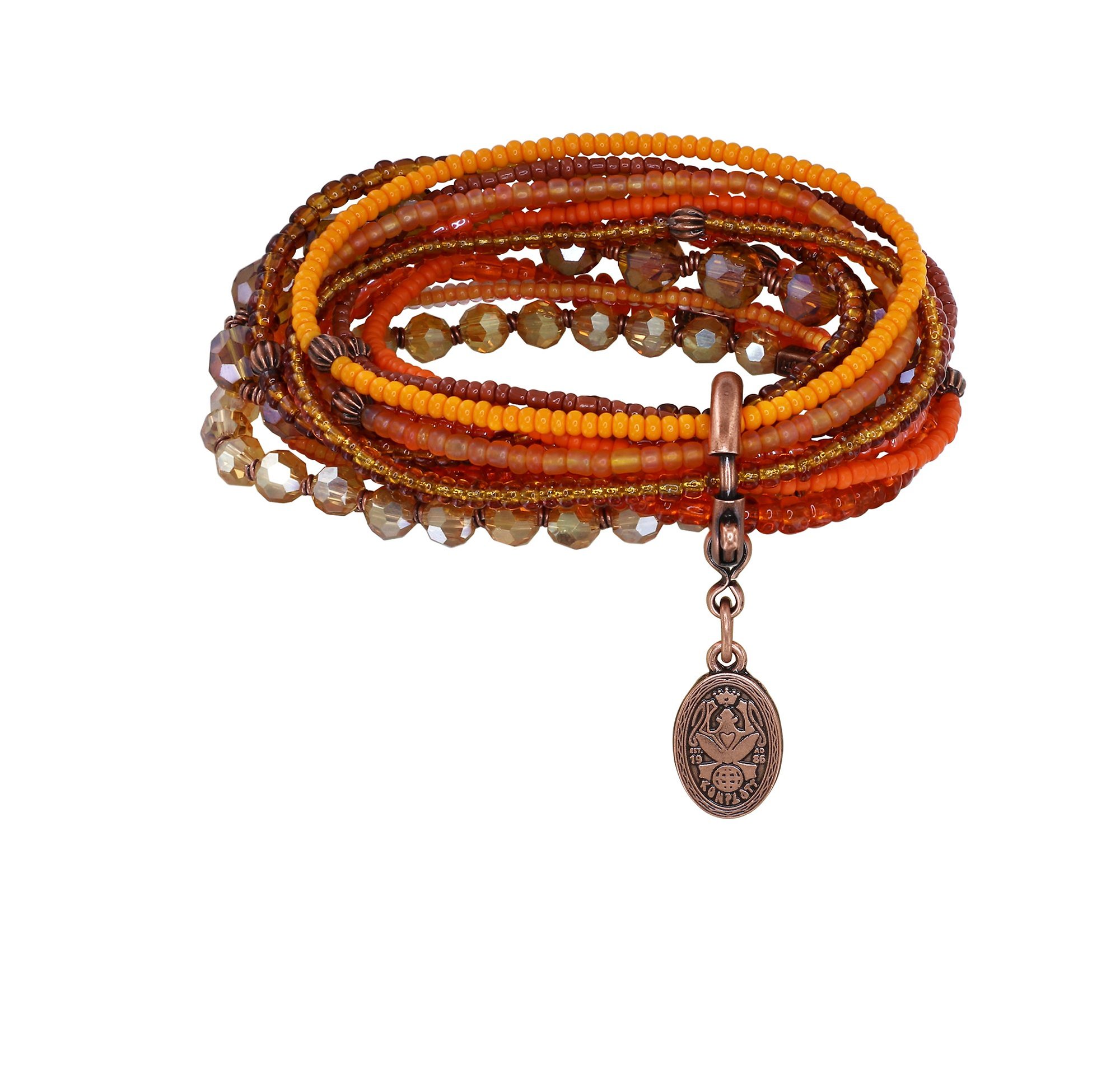 image pour Bracelet élastique Petit Glamour d´Afrique Orange  