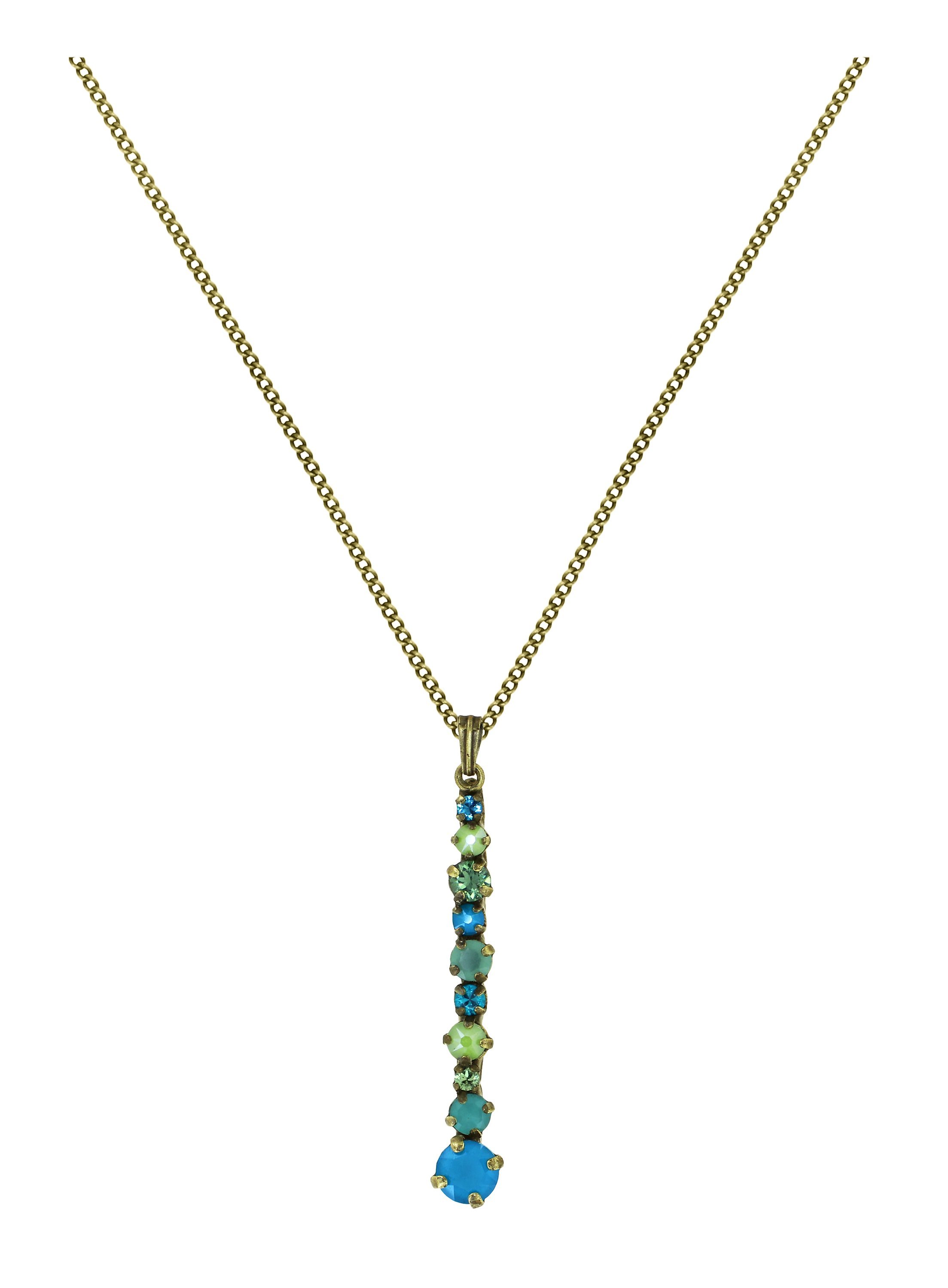 image pour Collier pendant (long) Ballroom Classic Glam Bleu / Vert  