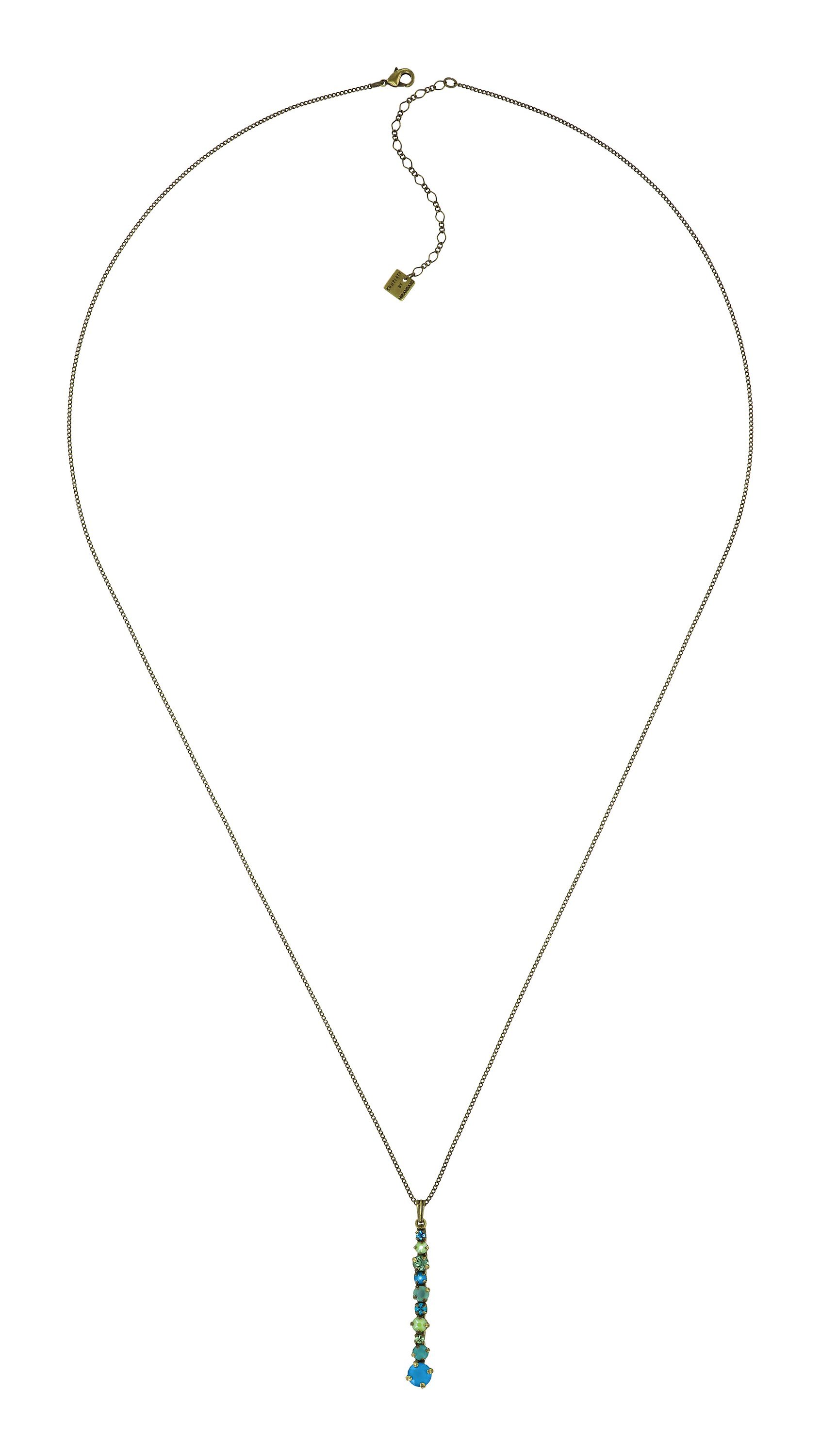 image for Necklace Pendant (Long) Ballroom Classic Glam Blue / Green  