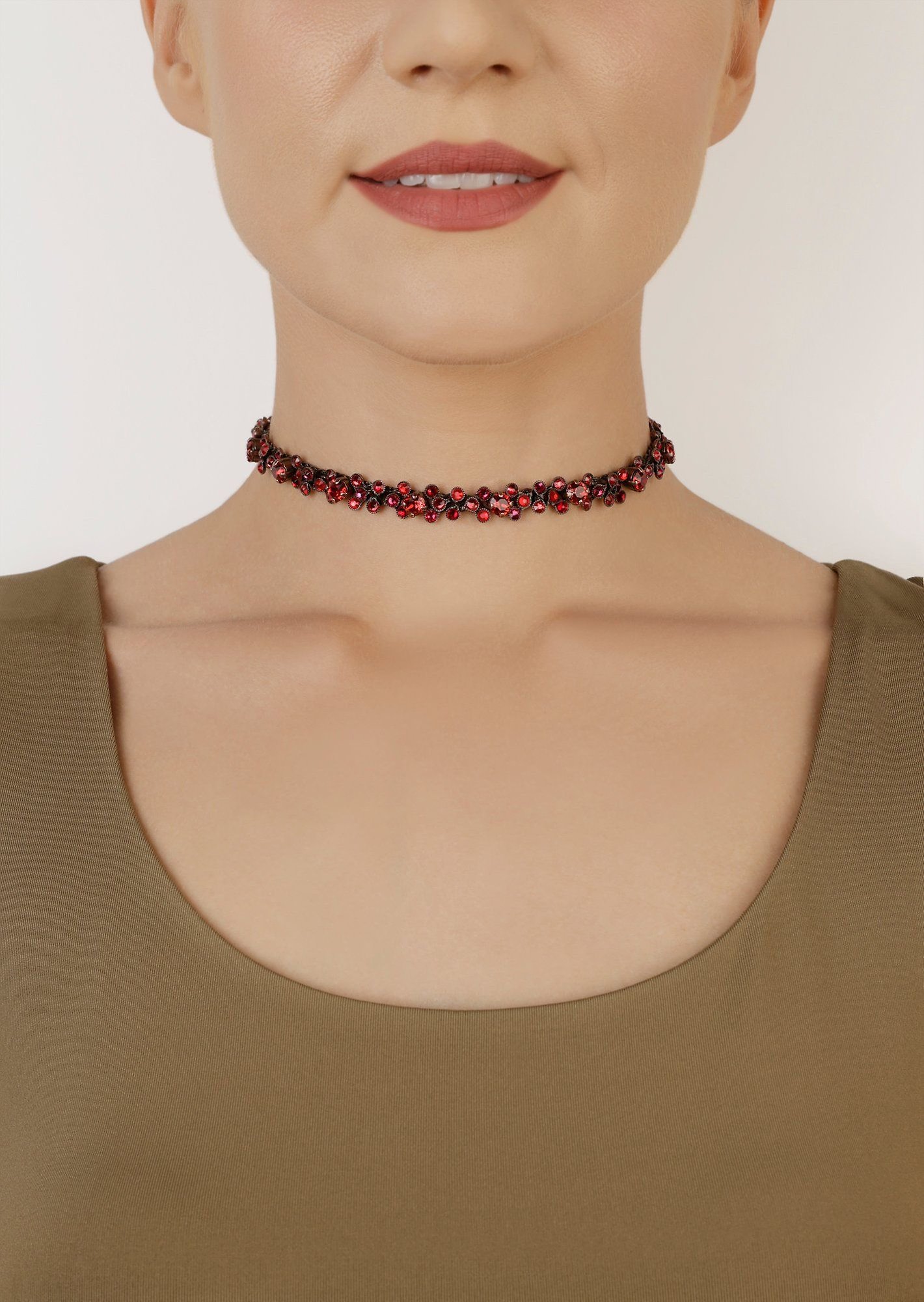 Bild für Choker Collier Caviar Treasure Rot  