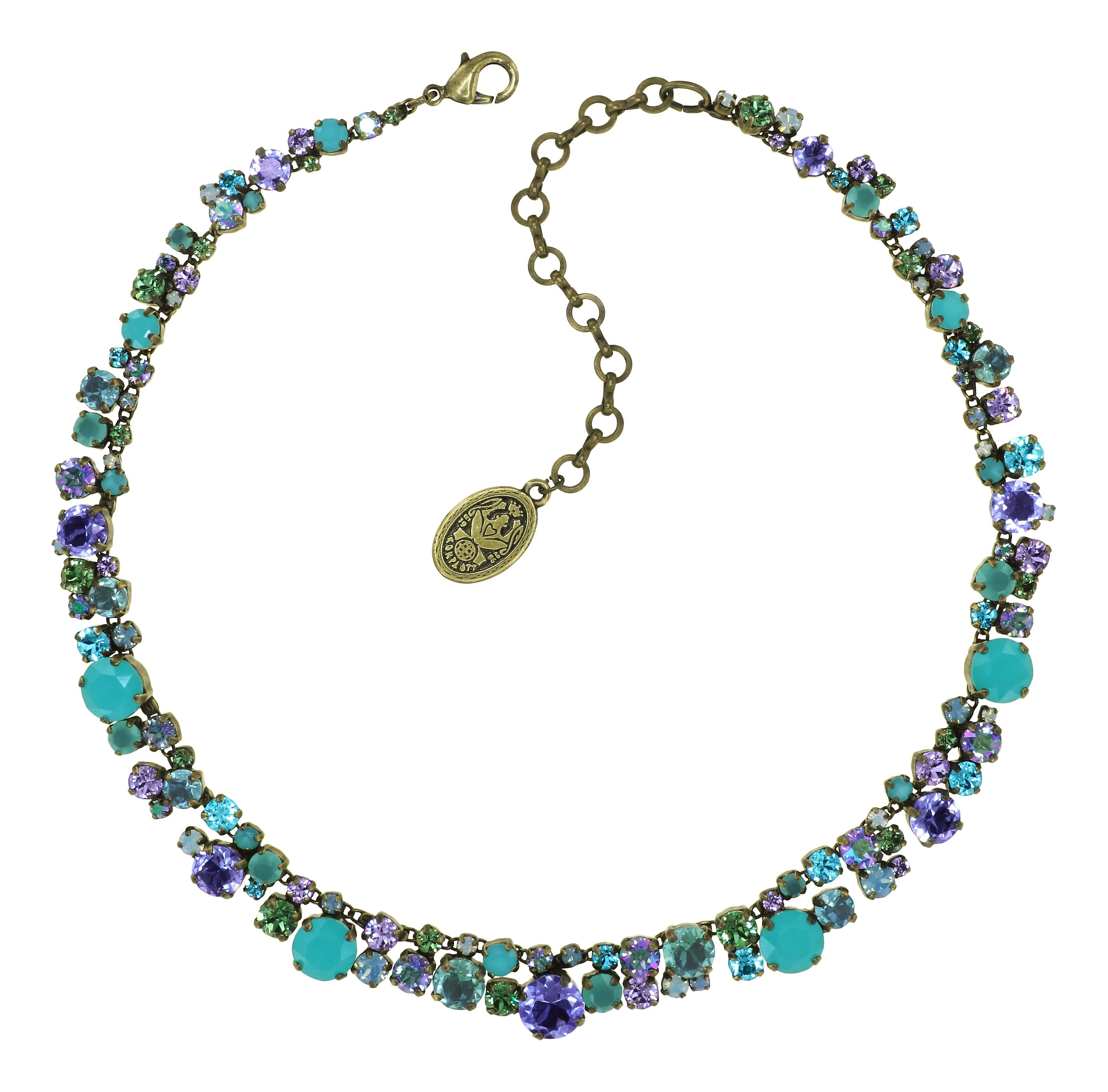 image for Necklace Ballroom Classic Glam Green / Lila  