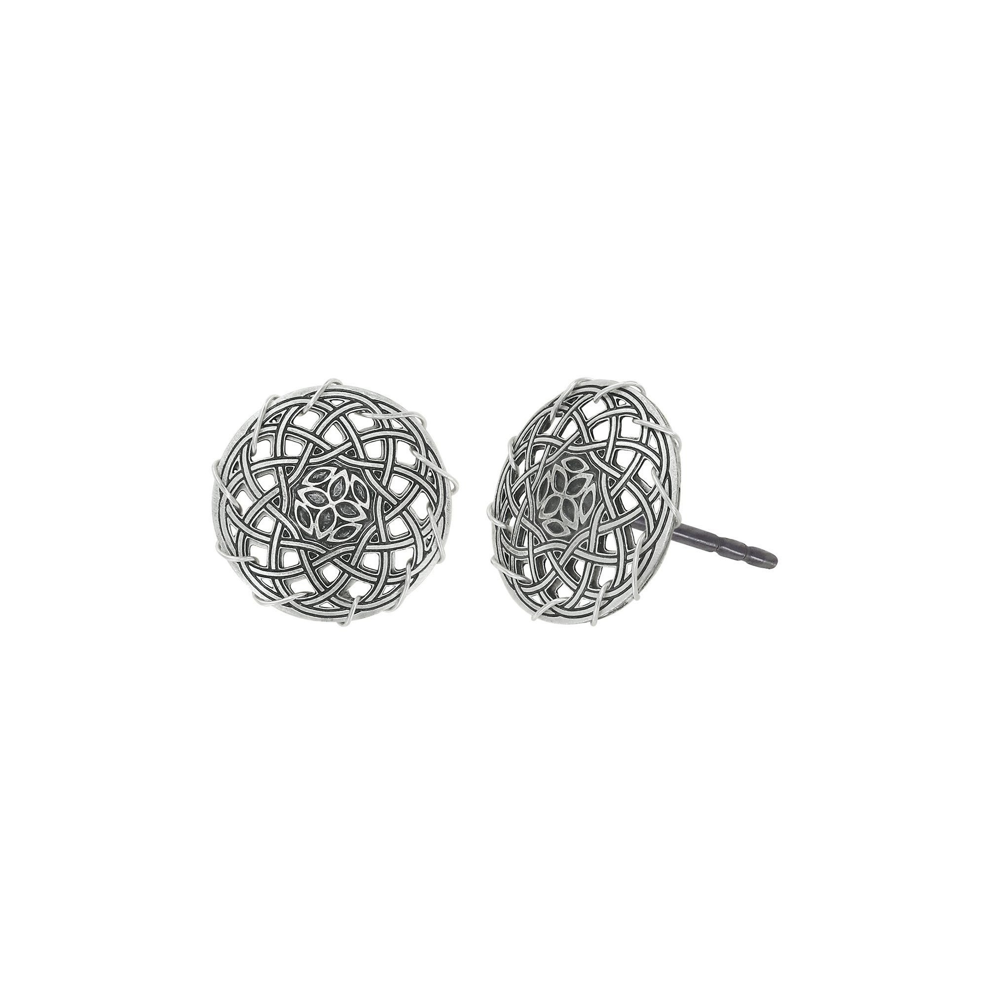 image for Earring Stud Paisley Silver  size XS