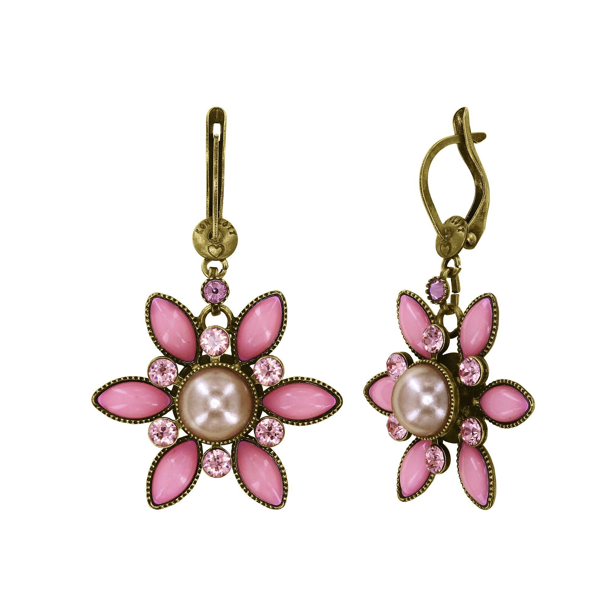 image for Earring Dangling Margarita Beige / Pink  