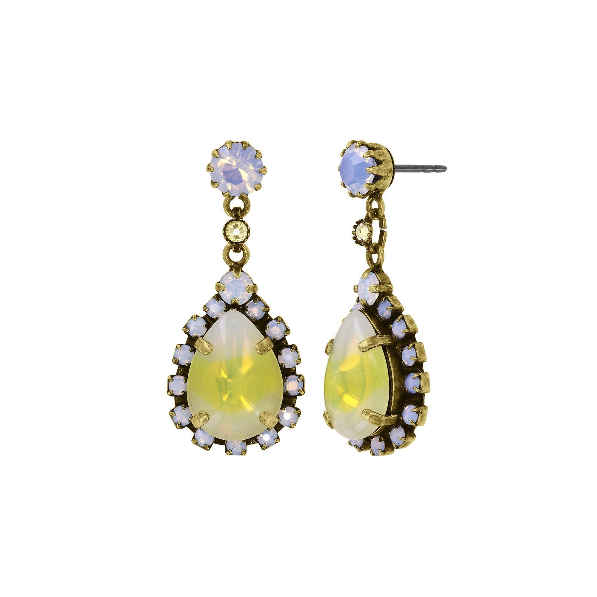 image for Earring Stud Dangling Sabrina Vintage Yellow  