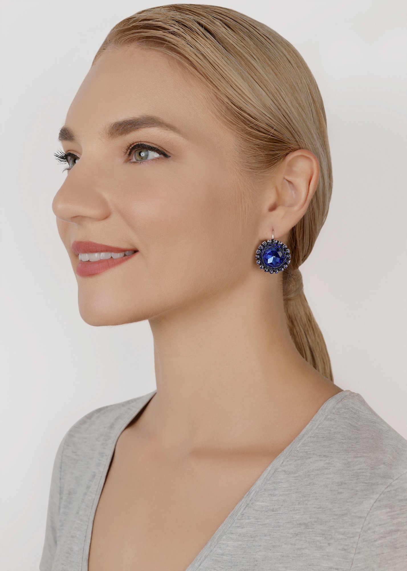 image pour Boucles d'oreilles Eurowire Gem Royale Bleu / Lila sapphire size M
