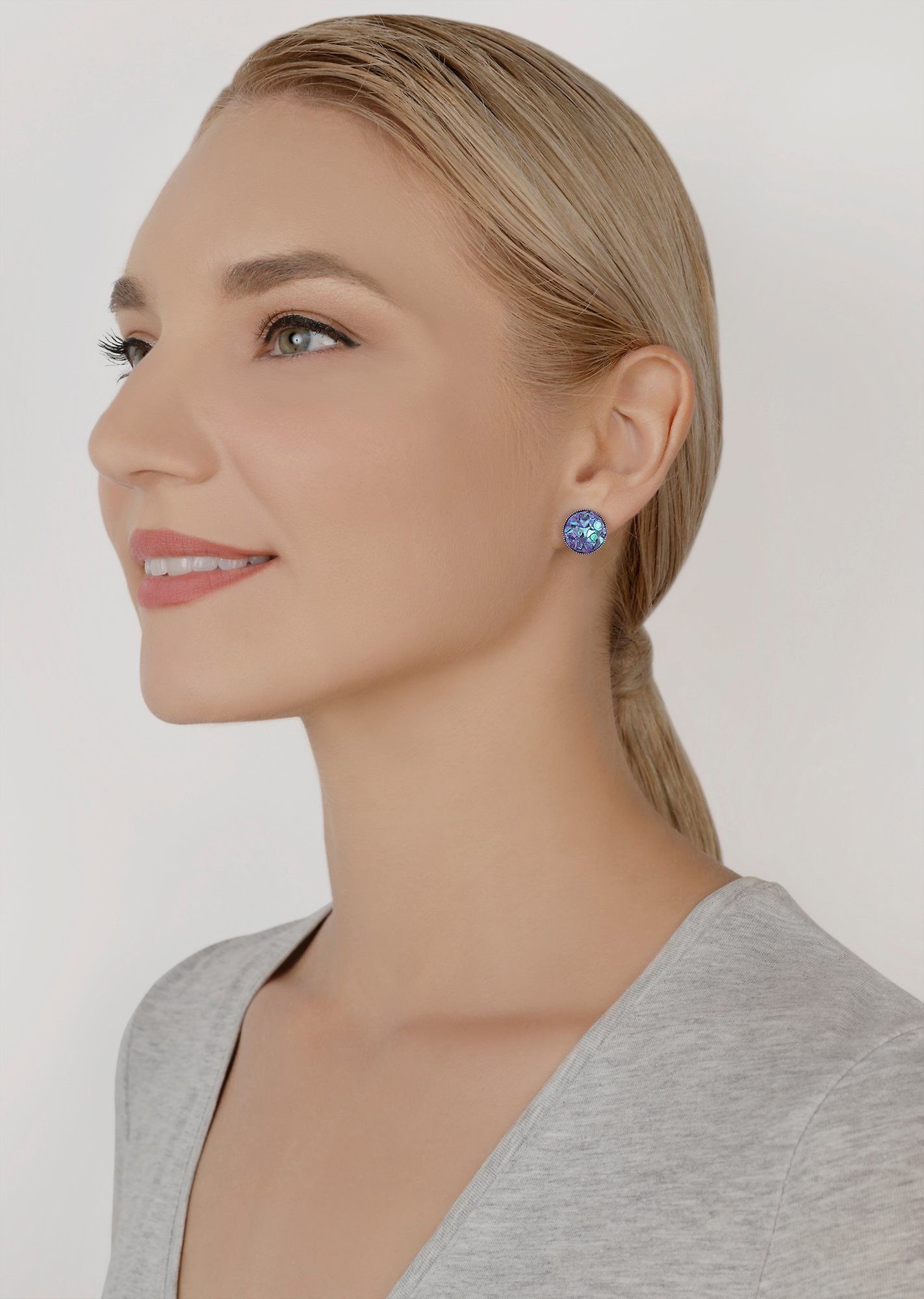 Bild für Ohrstecker Studio 54 Blau / Lila  size XS