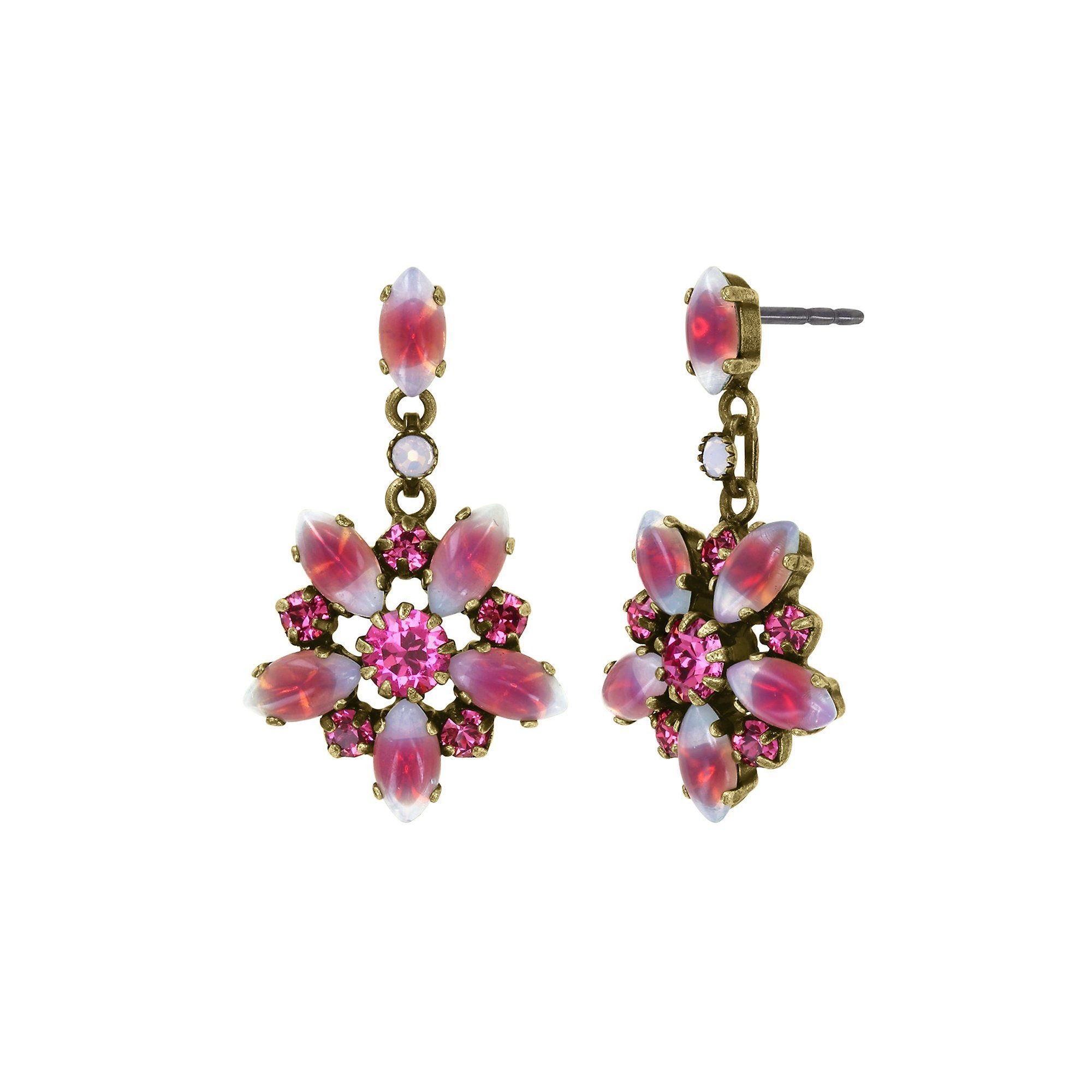 image for Earring Stud Dangling Sabrina Vintage Coralline / Red Color 1 