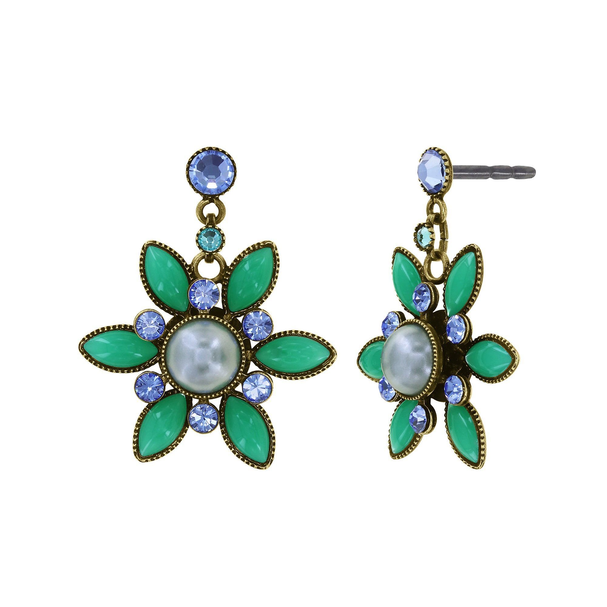 image for Earring Stud Dangling Margarita Green  