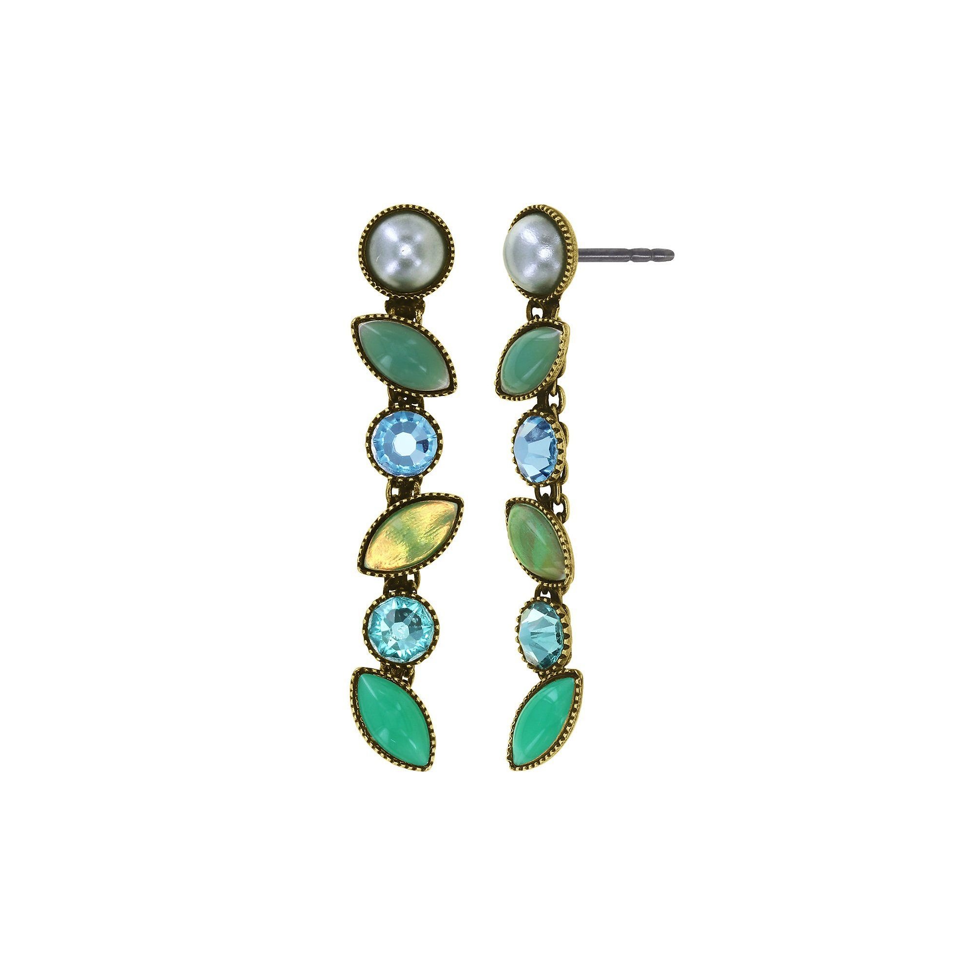 image for Earring Stud Dangling Margarita Green  